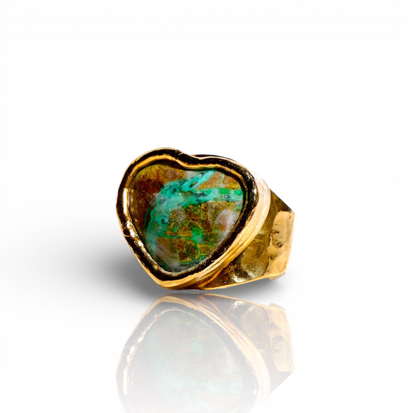 Natural Turquoise Heart Ring