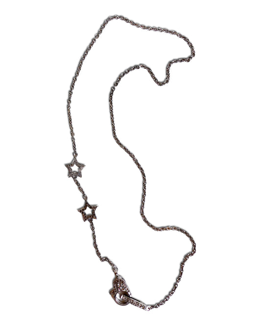 Asymmetrical Star Chain with Diamond Clasp