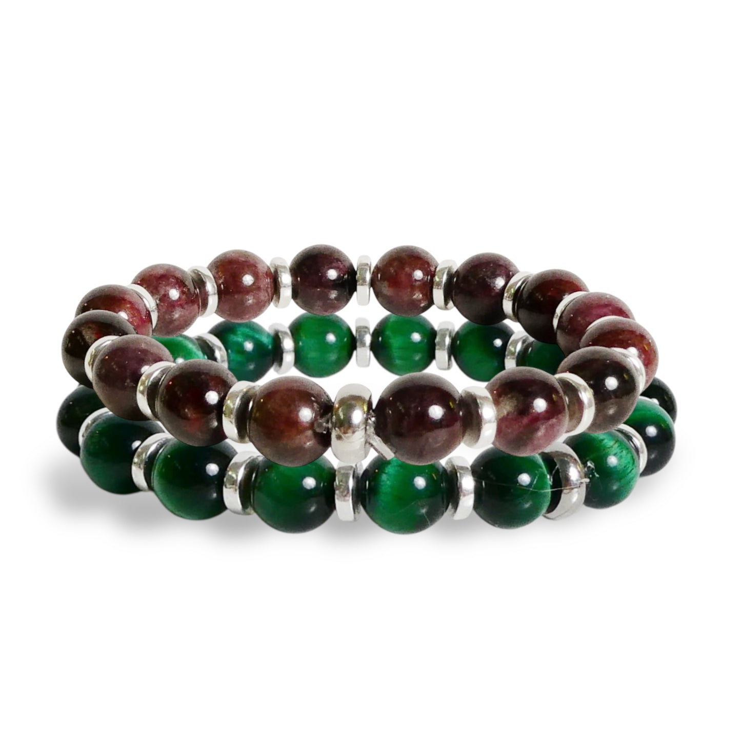 NEW Men’s Natural Gemstone Beaded Stretch Bracelet
