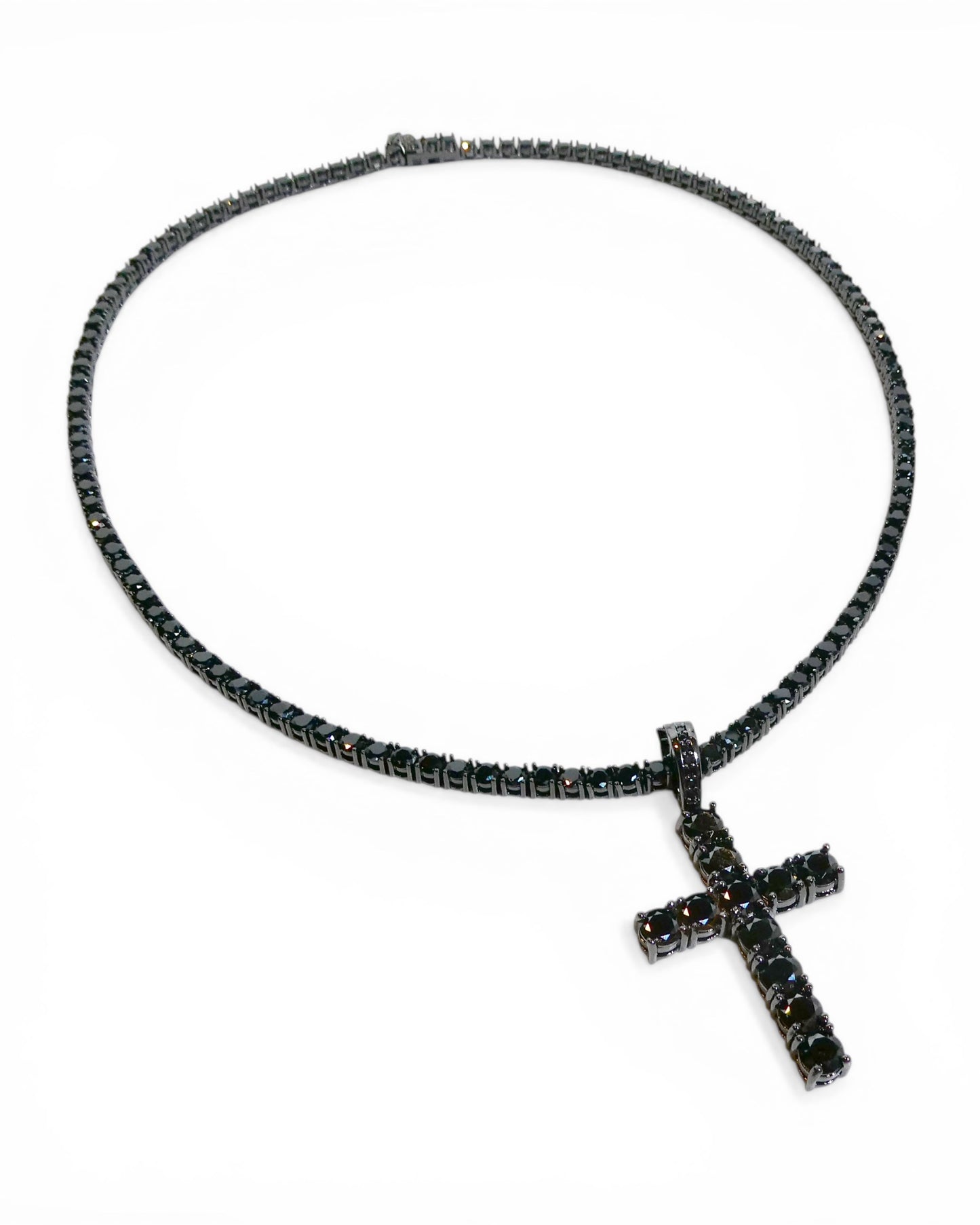 Large Black Crystal Pendant