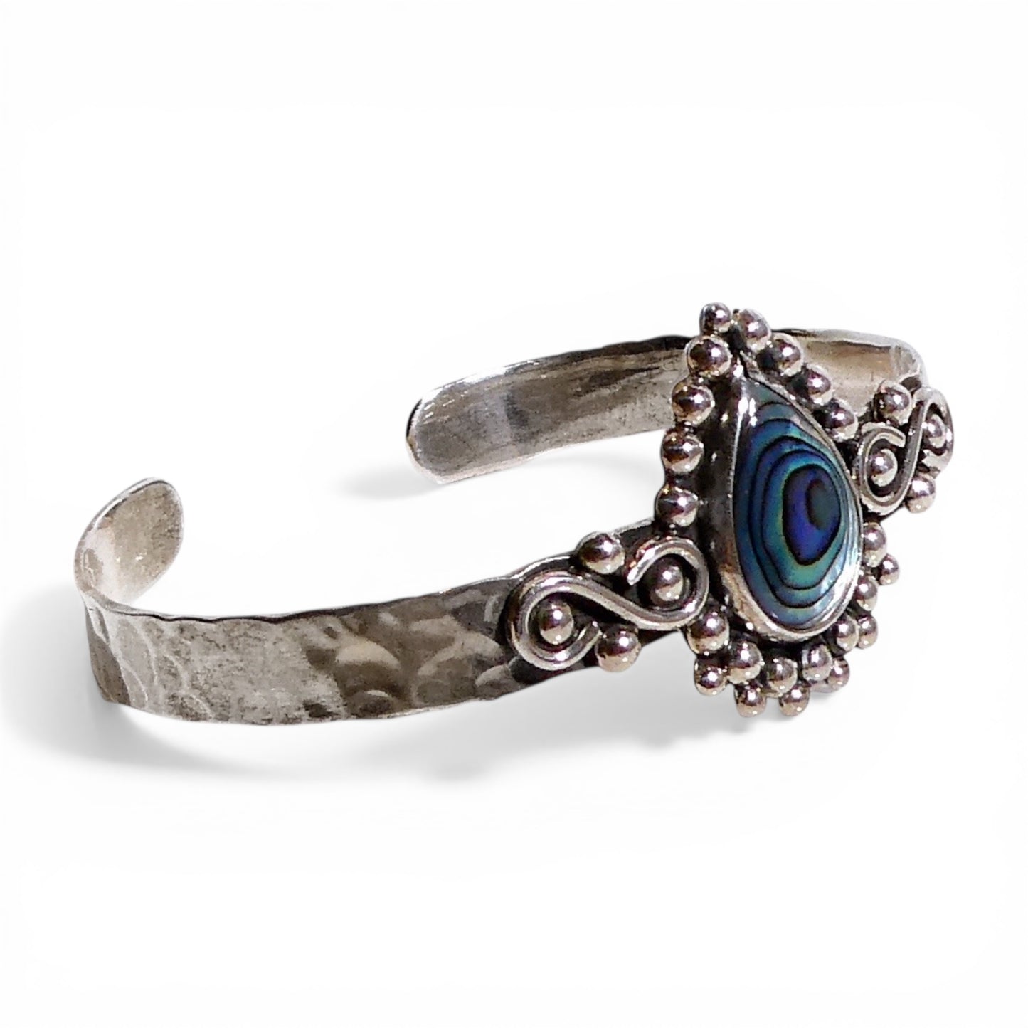 Abalone Shell Sterling Silver 925 Cuff Bracelet