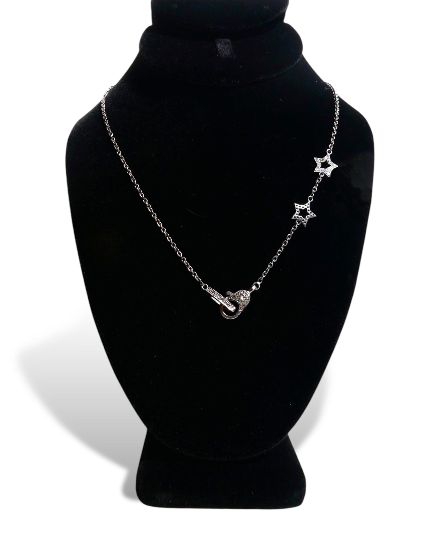 NEW Asymmetrical Star Chain with Diamond Clasp