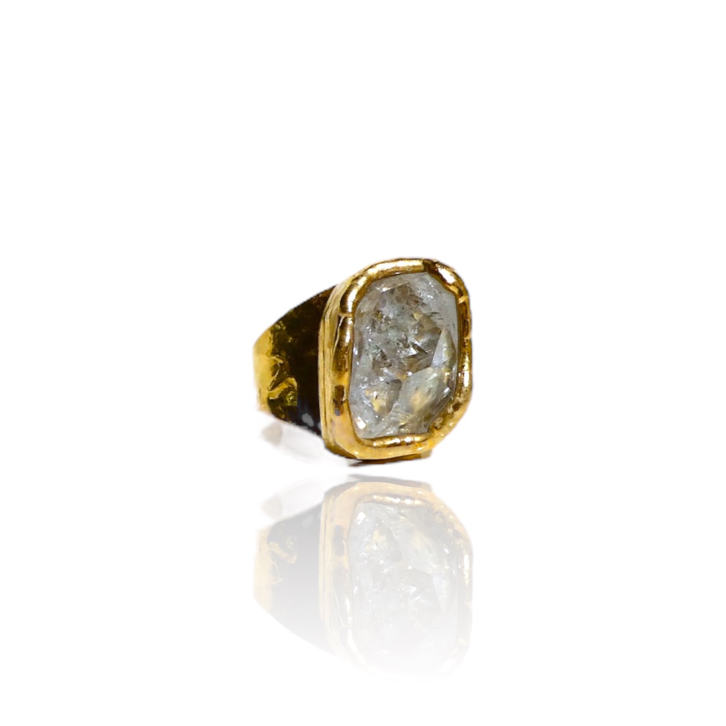 Small Herkimer Gemstone Ring