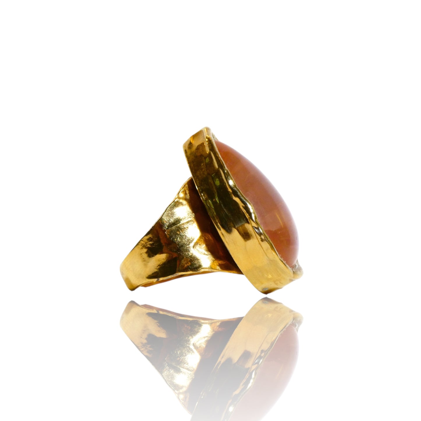 Pink Moonstone Cat’s Eye Ring
