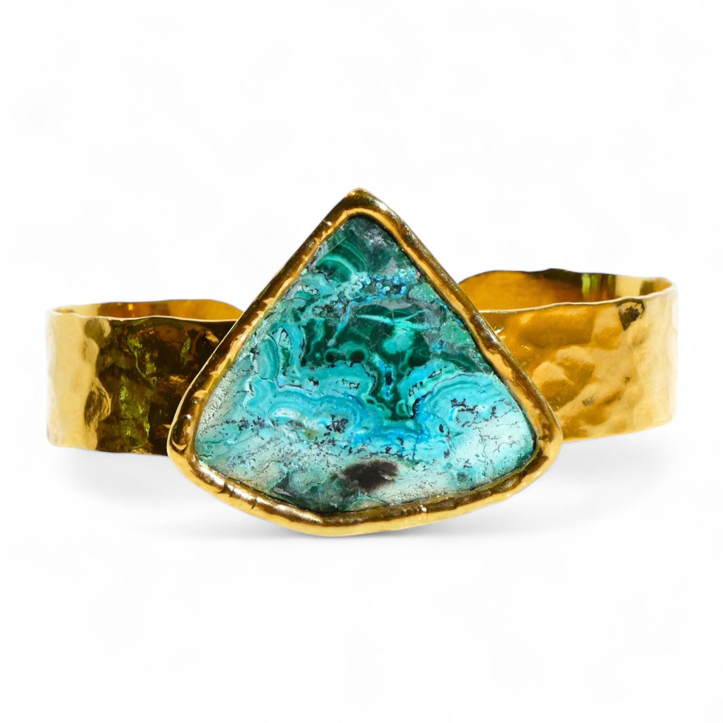 Triangular Chrysocolla Cuff Bracelet