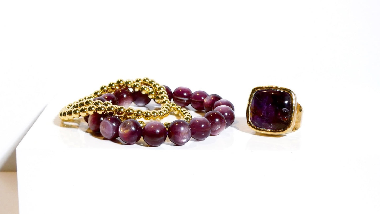 Square Amethyst Ring