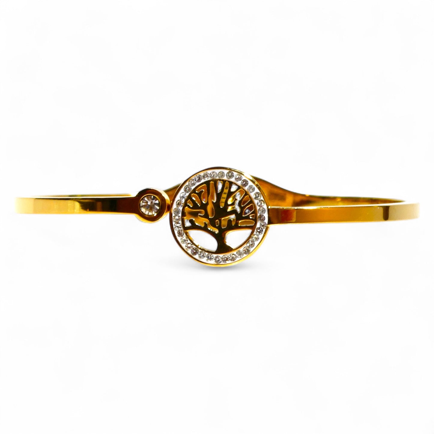 Gold & Crystal Hinged Stacking Bracelets