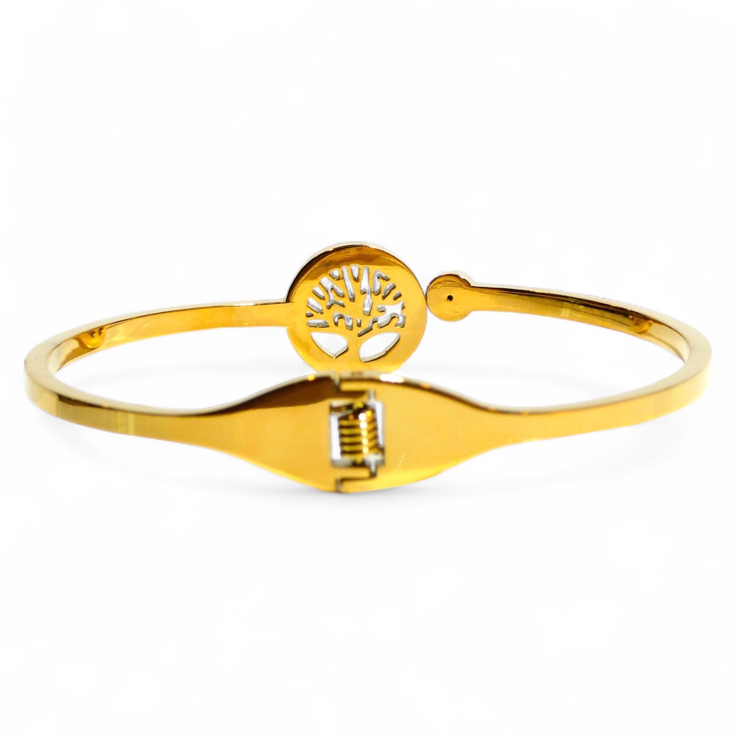Gold & Crystal Hinged Stacking Bracelets