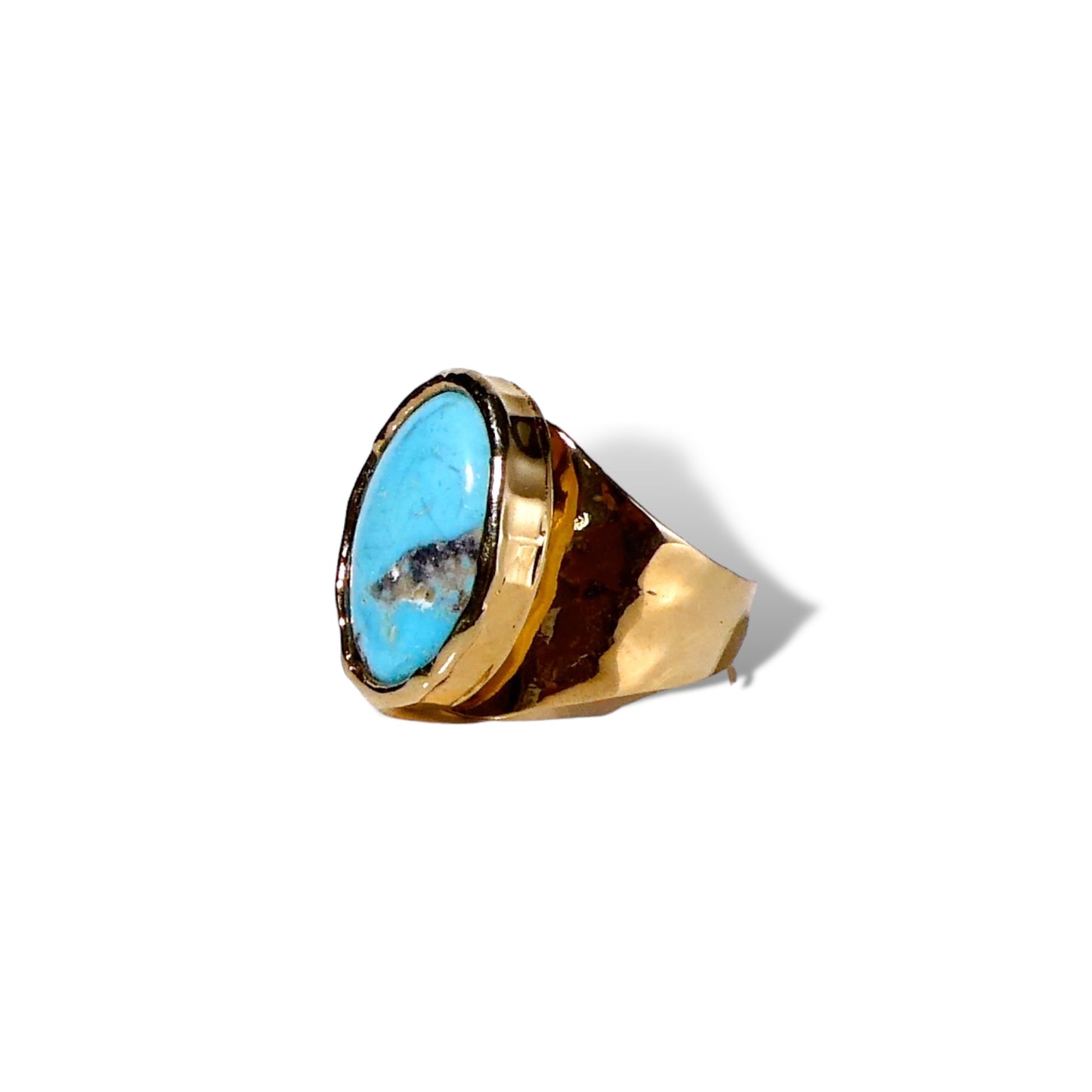 Oval Turquoise Adjustable Ring