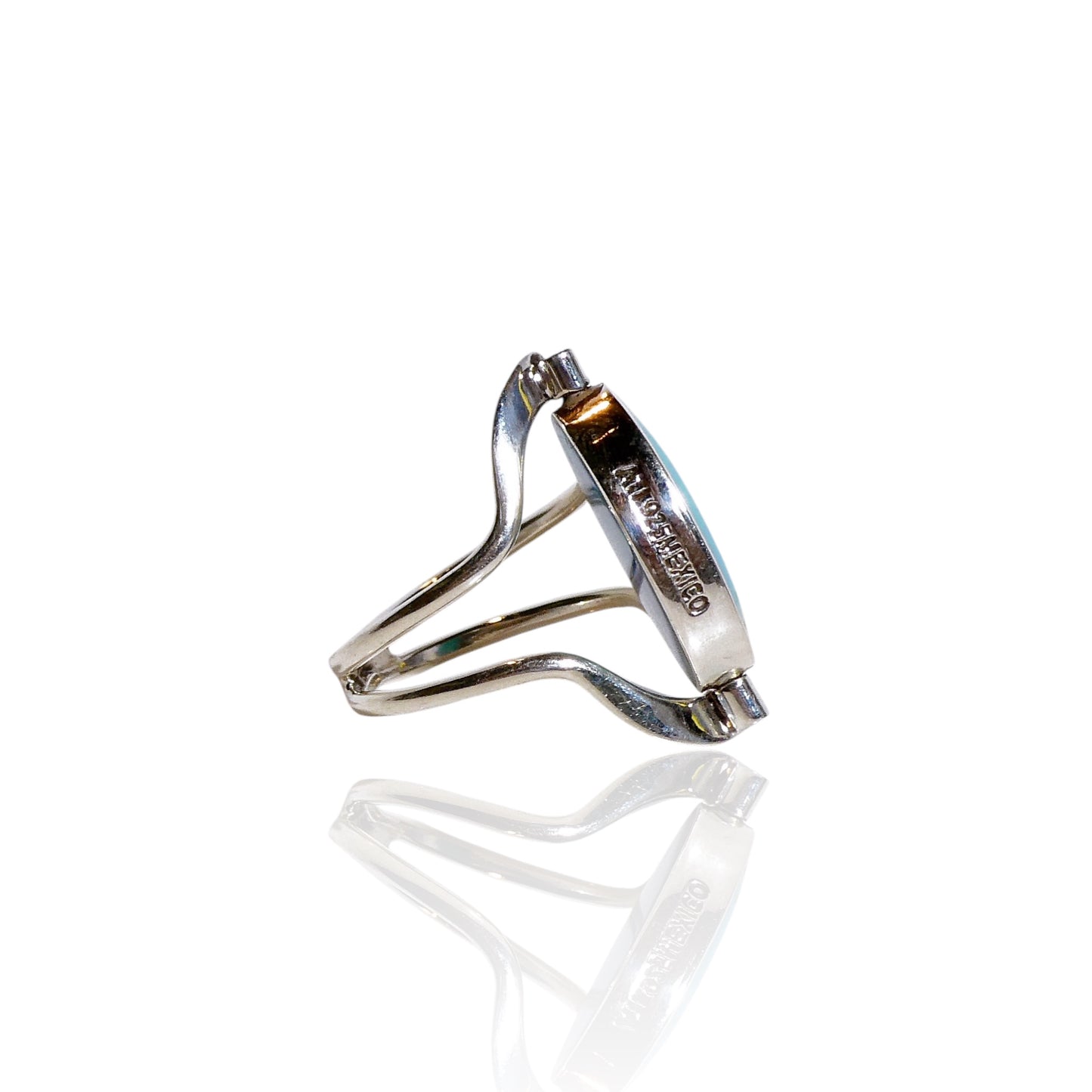 Reversible Aqua Fire Opal & Turquoise Ring