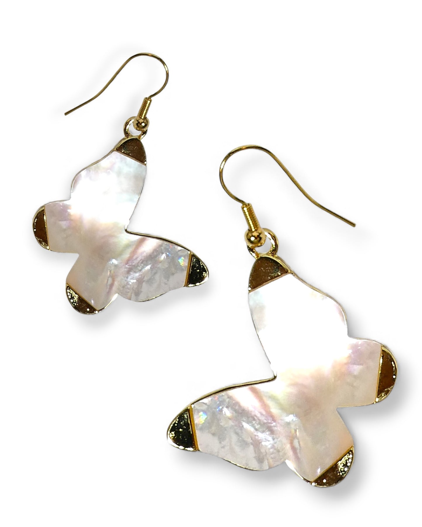 Mother of Pearl Butterfly Dangle Earrings