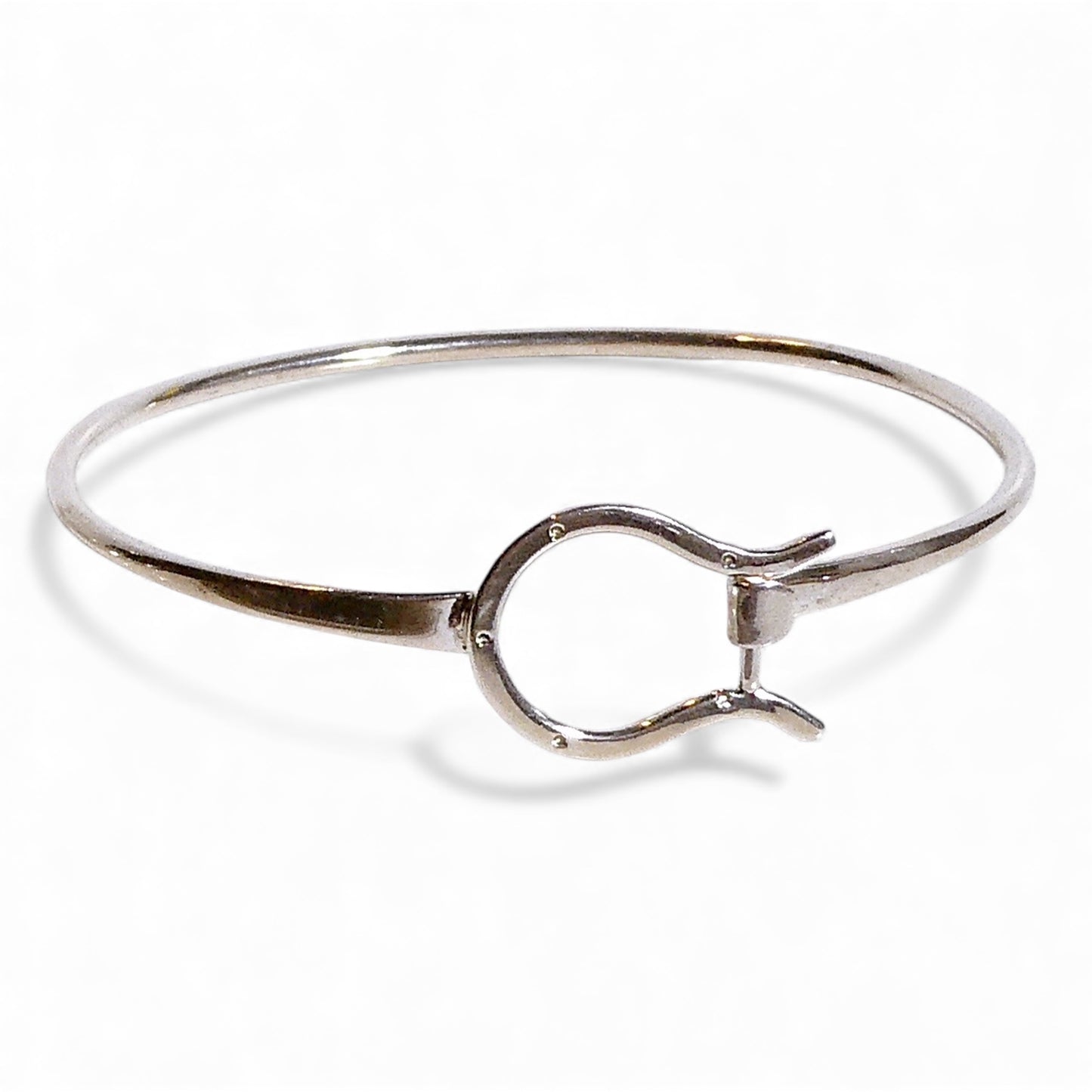 Silver Horse Bit or Stirrup Bangle Bracelet