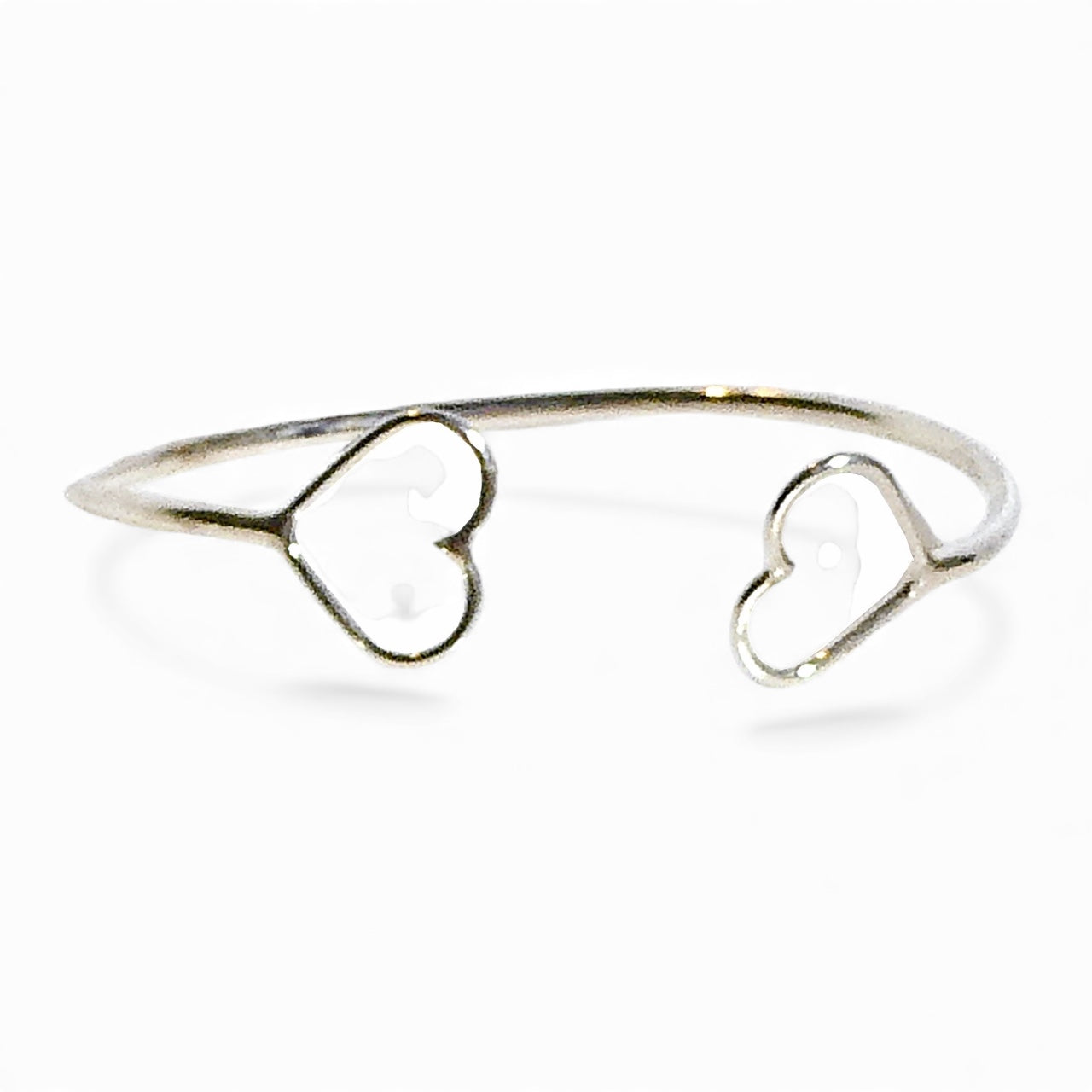 Silver Heart Cuff Bracelets