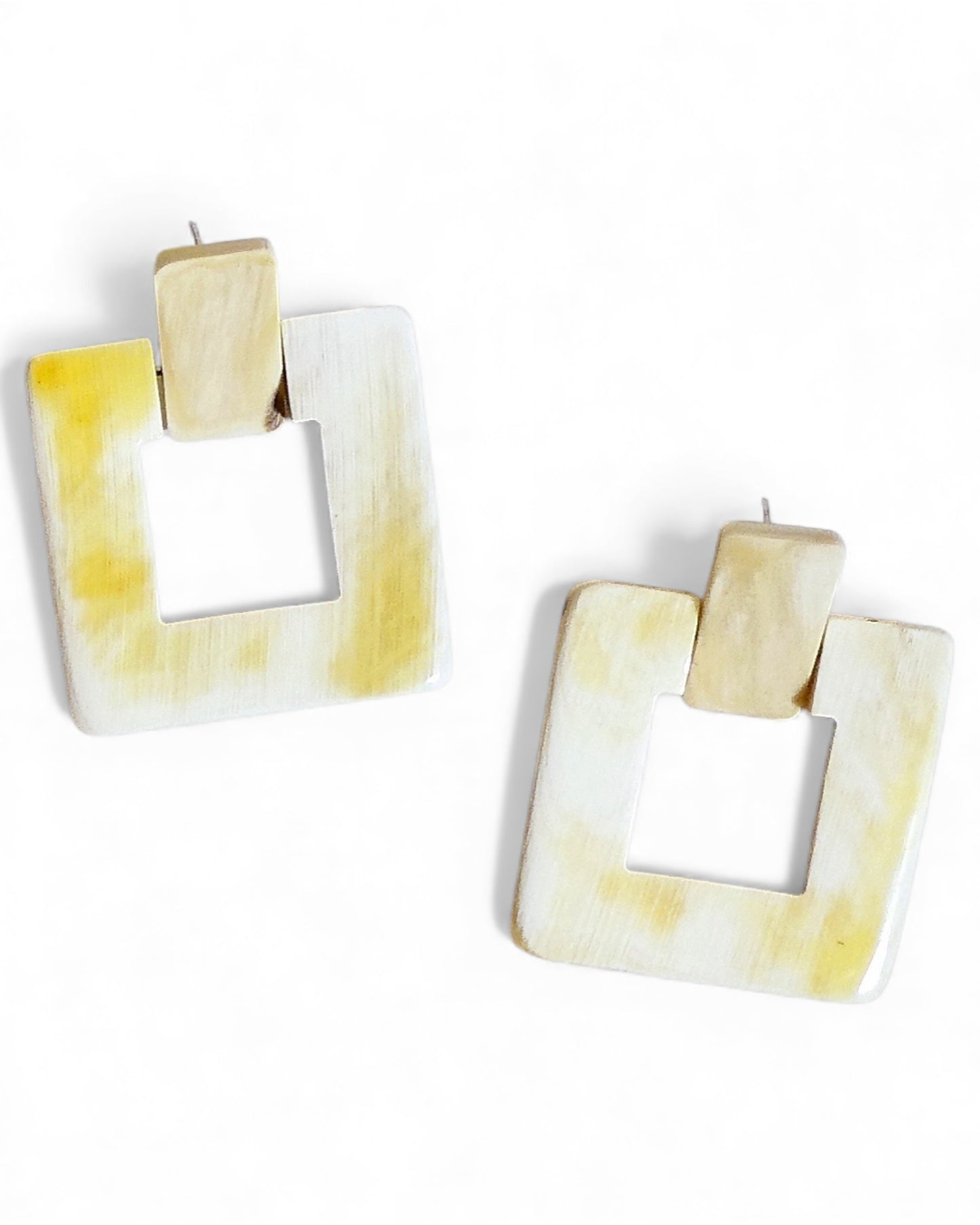Square Horn Dangle Earrings