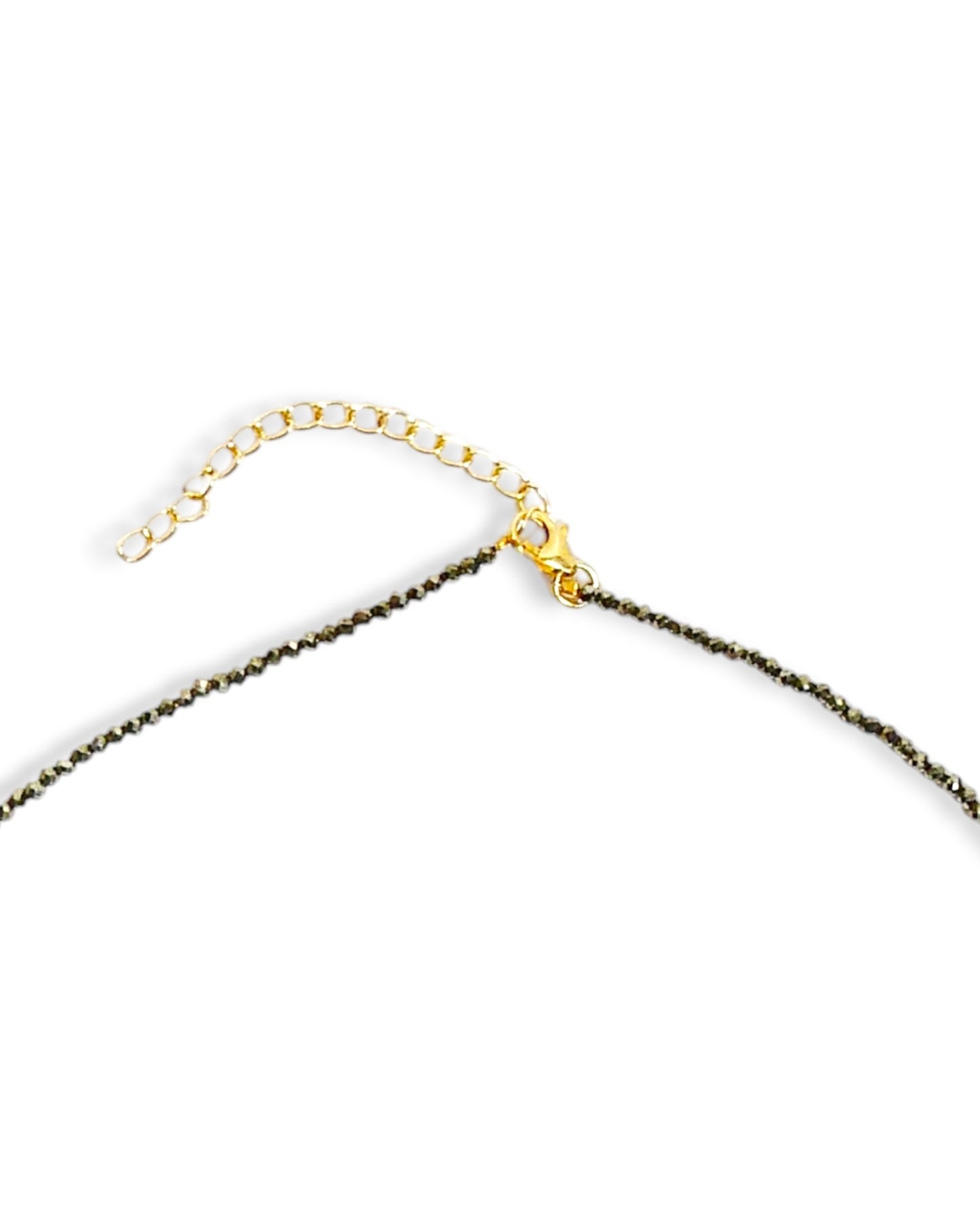 Dainty Pyrite Beaded Necklace