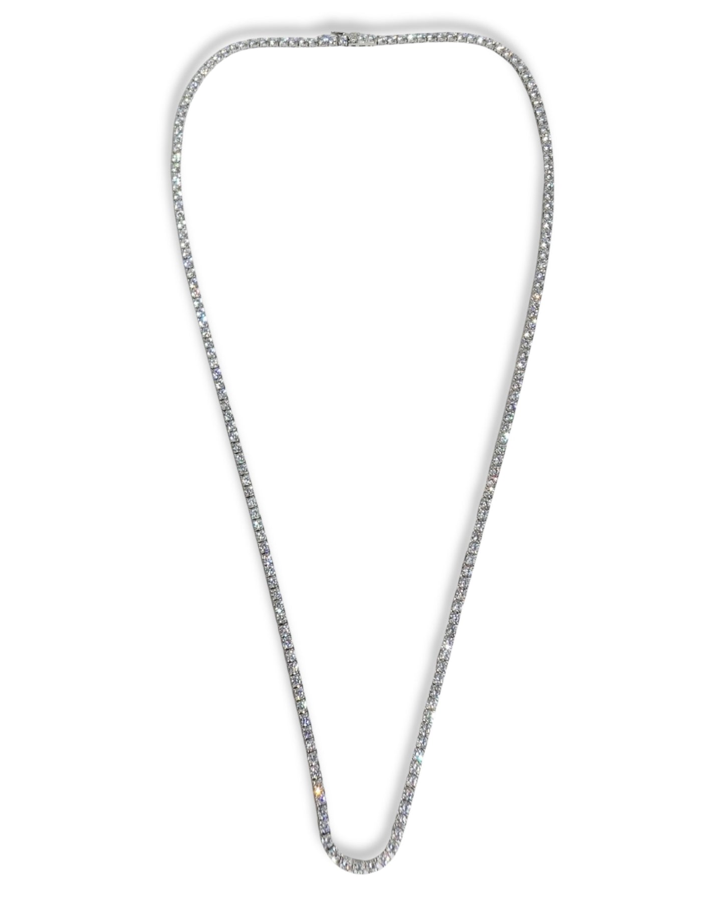Silver 24" 3mm Tennis Necklace