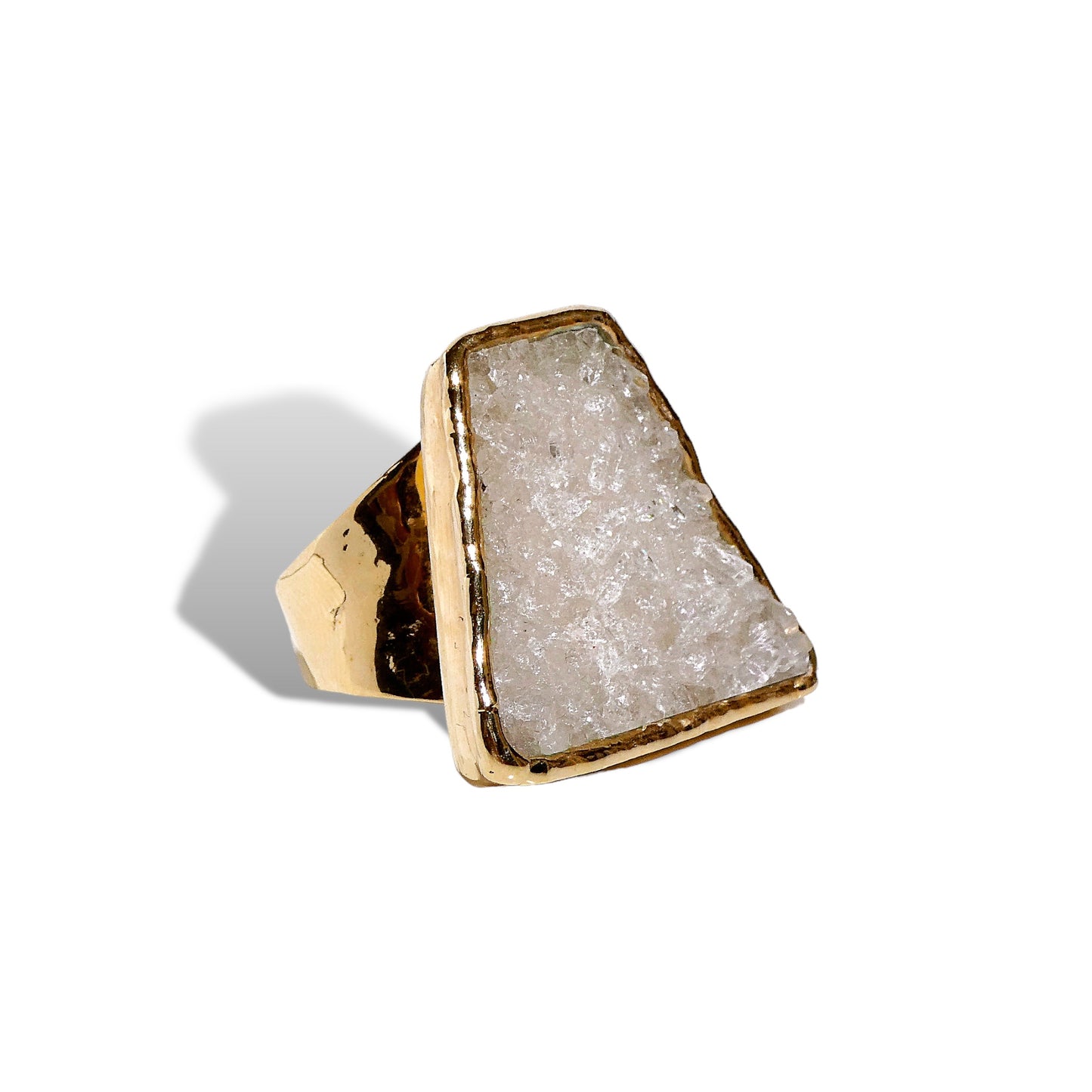 Geometric Druzy Ring
