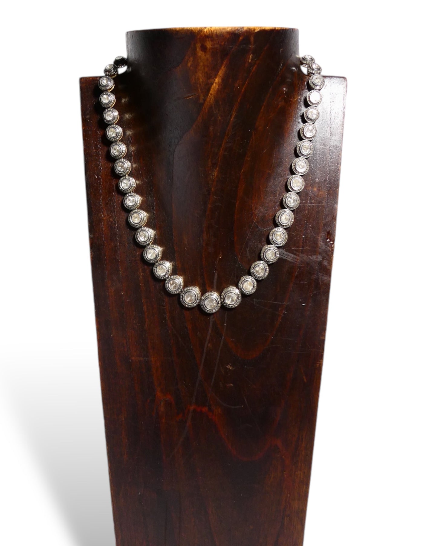 Raw Cut Diamond Bezel Set Choker