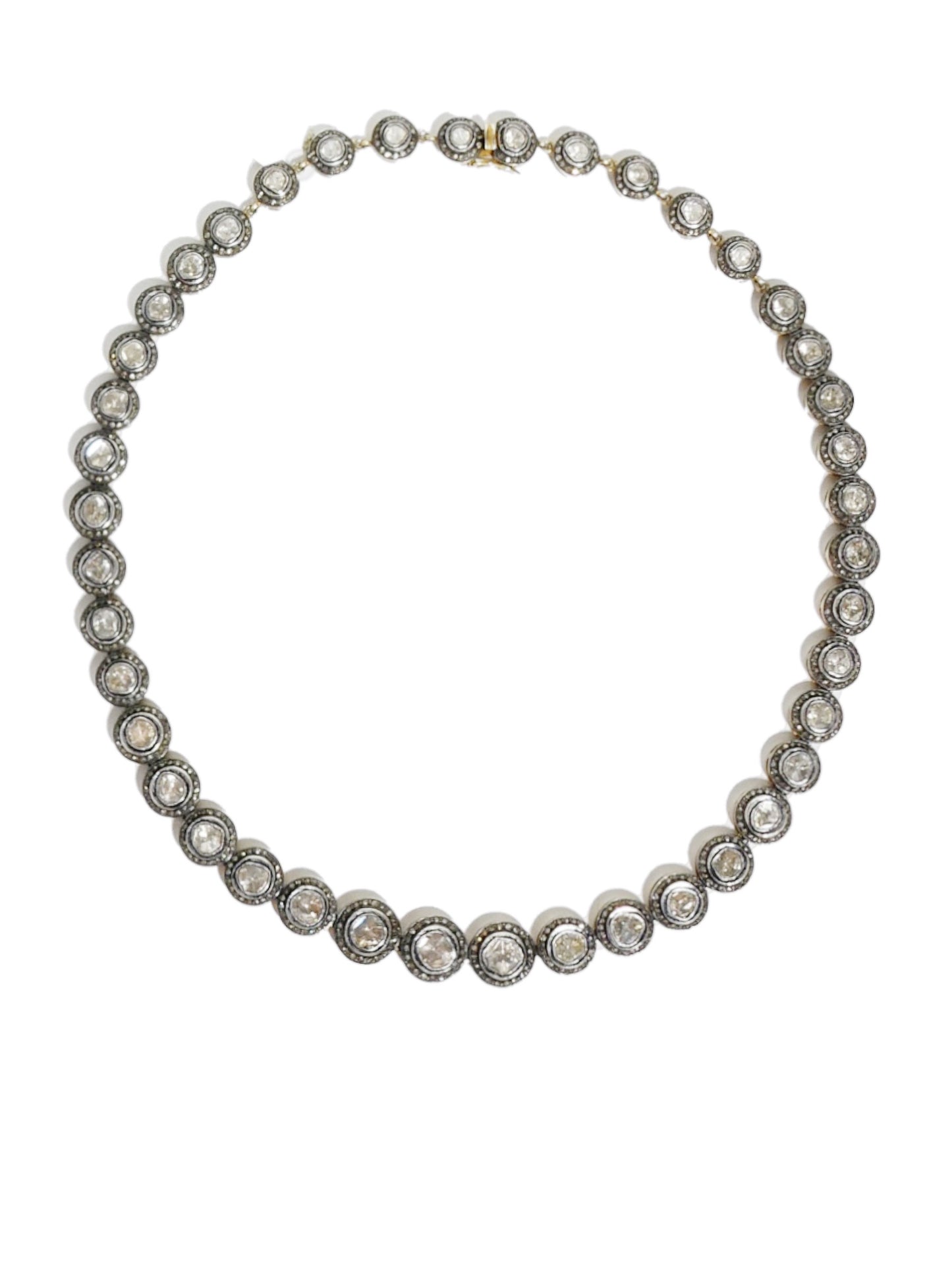 Raw Cut Diamond Bezel Set Choker