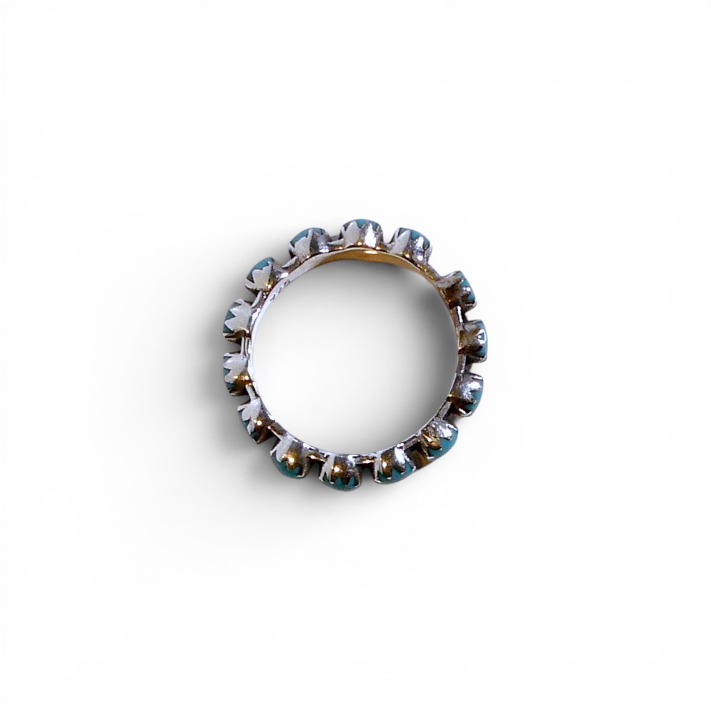 Turquoise and Sterling Silver 925 Eternity Band