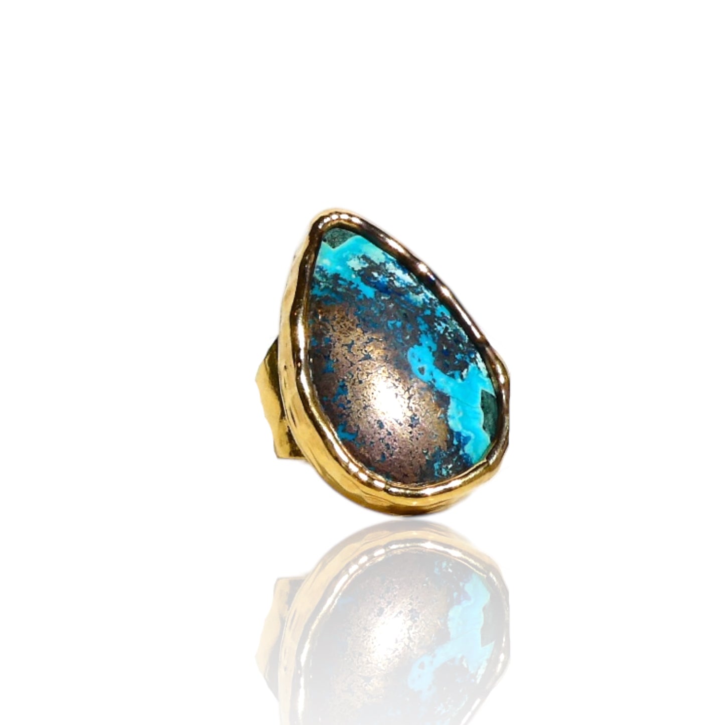 NEW Natural Turquoise Teardrop Ring