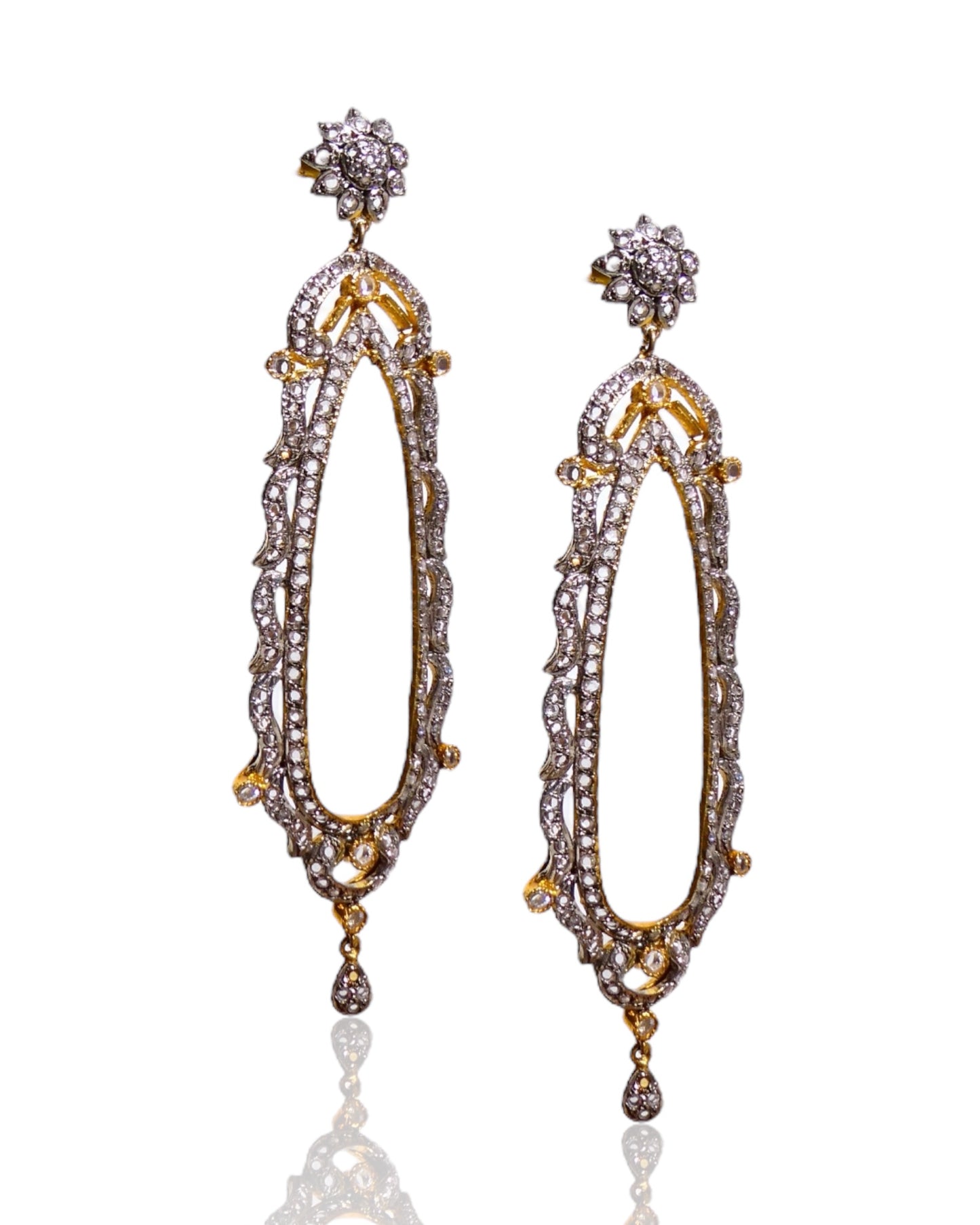 NEW Long Black Chandelier Earrings