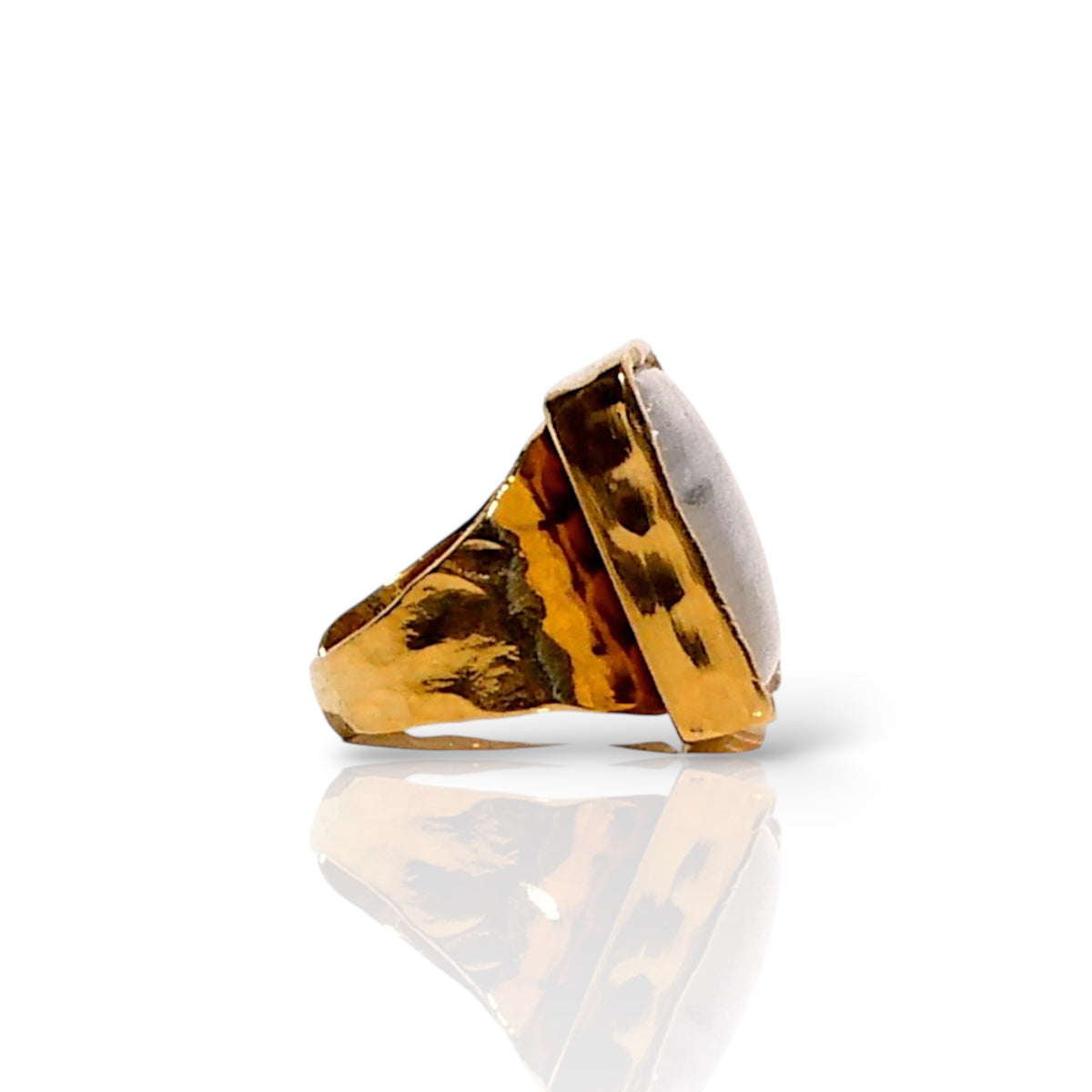 Square Moonstone Statement Ring