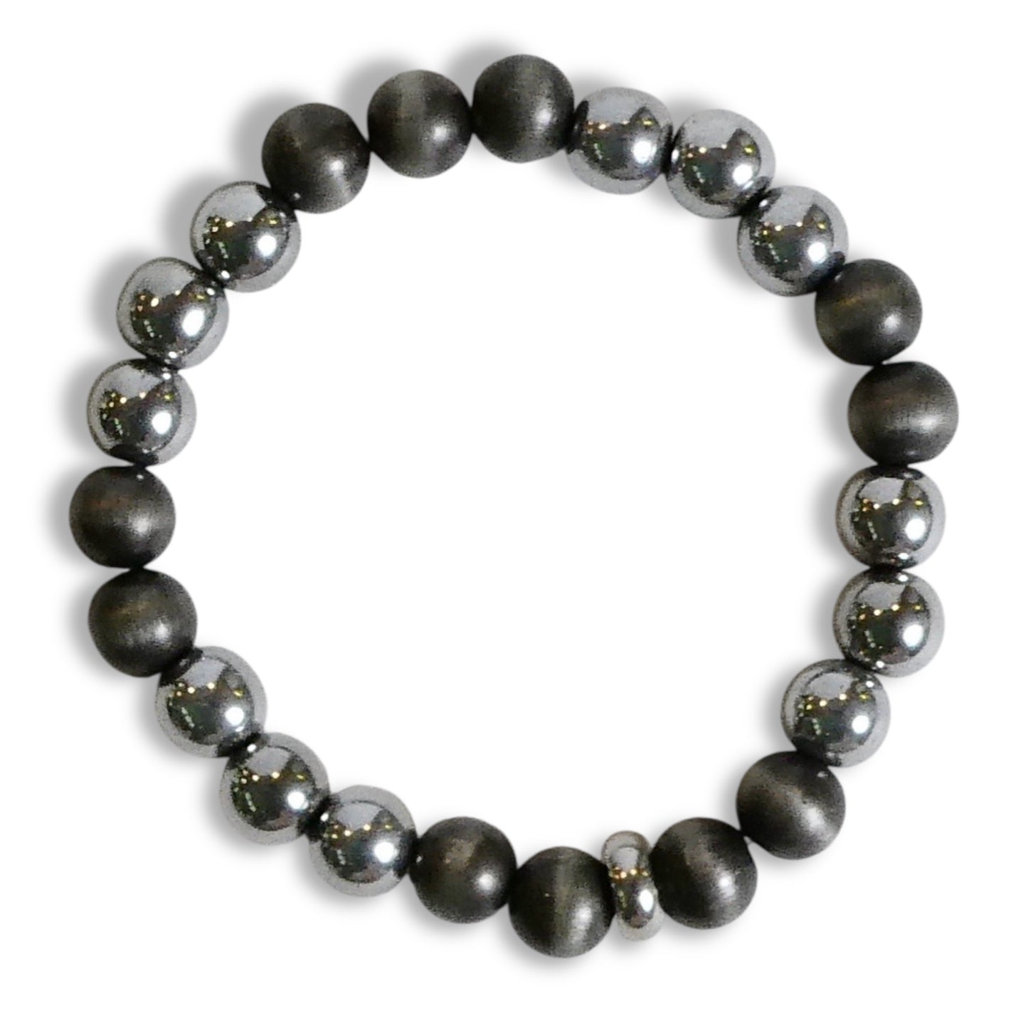 NEW Men’s Gunmetal Hematite and Matte Onyx Bracelet