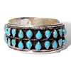 Sterling Silver & Natural Turquoise Teardrop Cuff