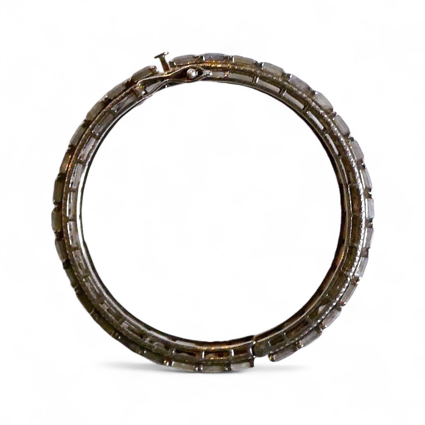 NEW Labradorite & Pavé Black Diamond Bangle Bracelet