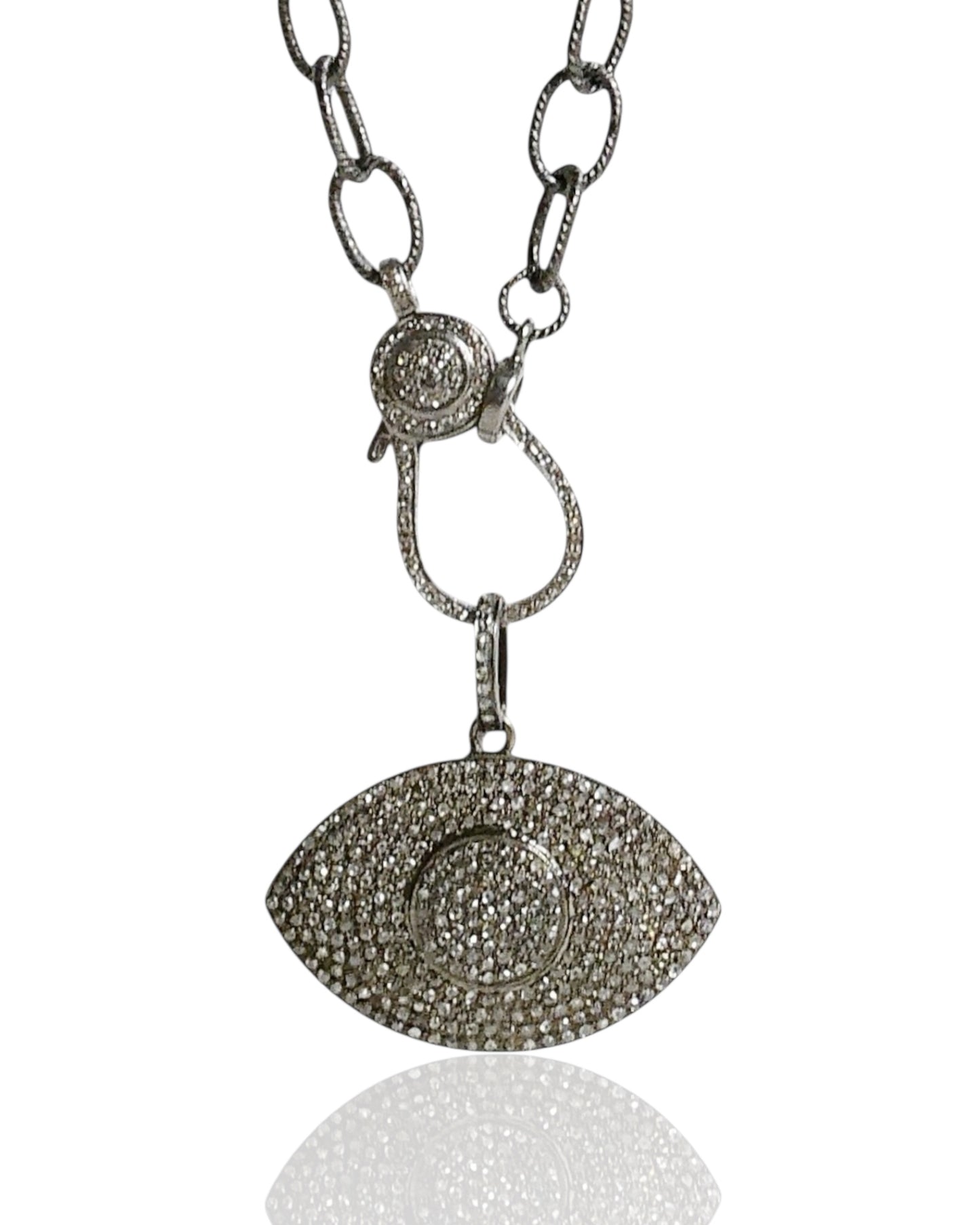 NEW Men’s Pavé Black Diamond Protective Eye Pendant