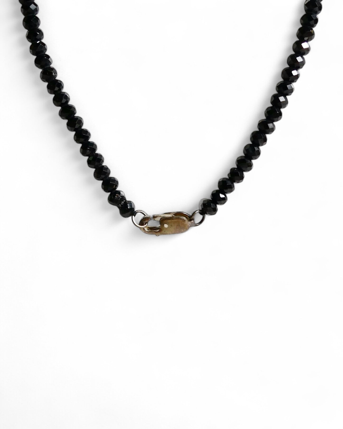 NEW Men’s Black Spinel Beaded Necklace