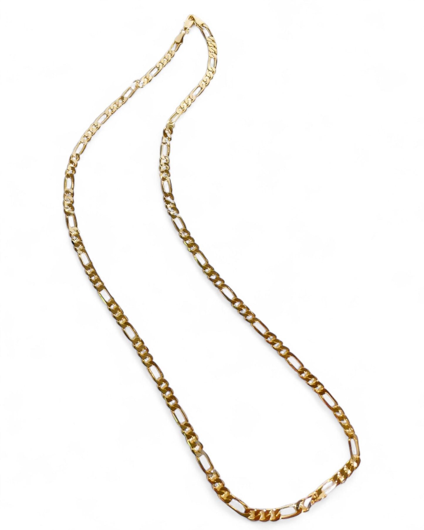 NEW Men’s Thin Gold Figaro Chain Necklace