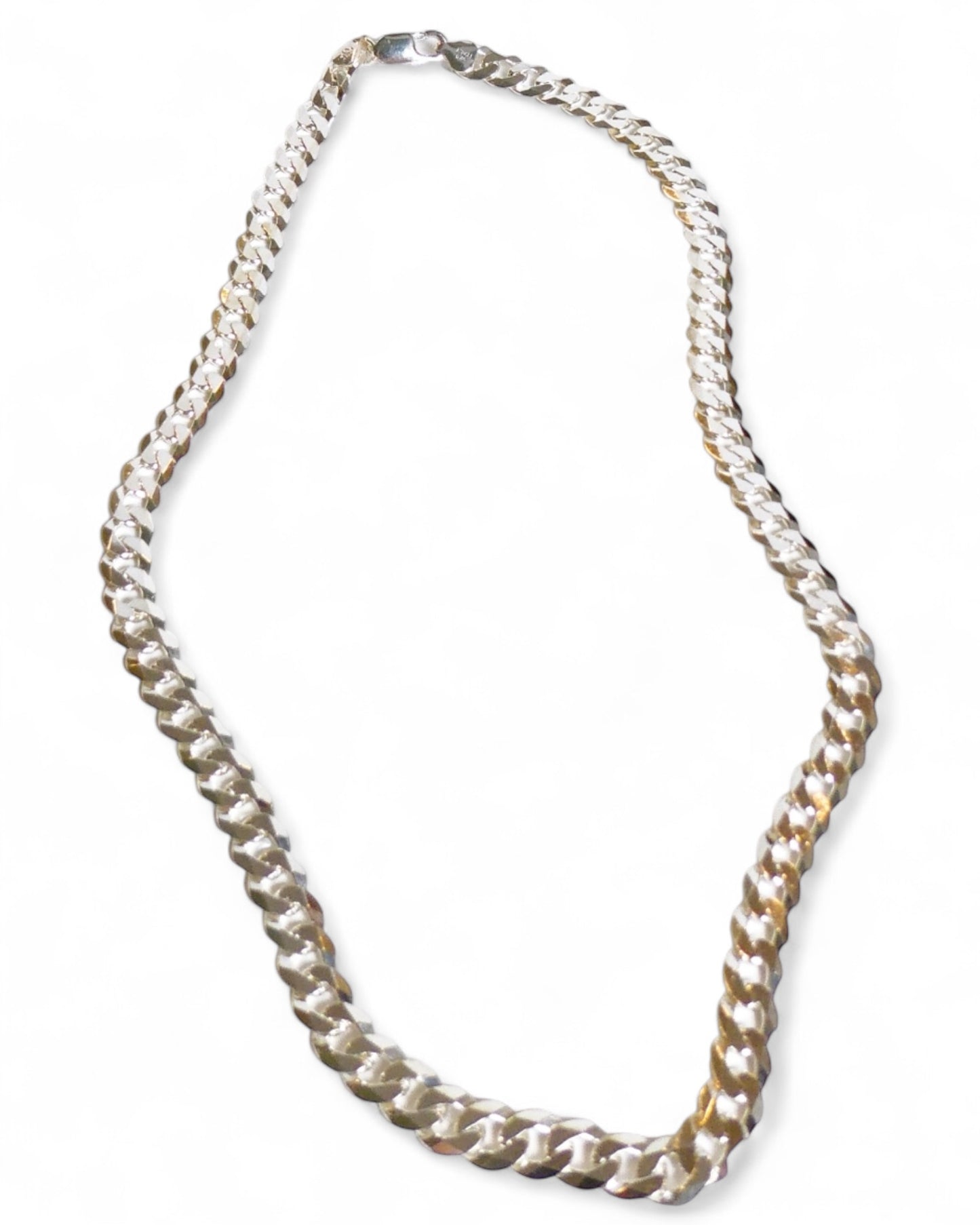 NEW Men’s Sterling Silver Curb Link Chain Necklace