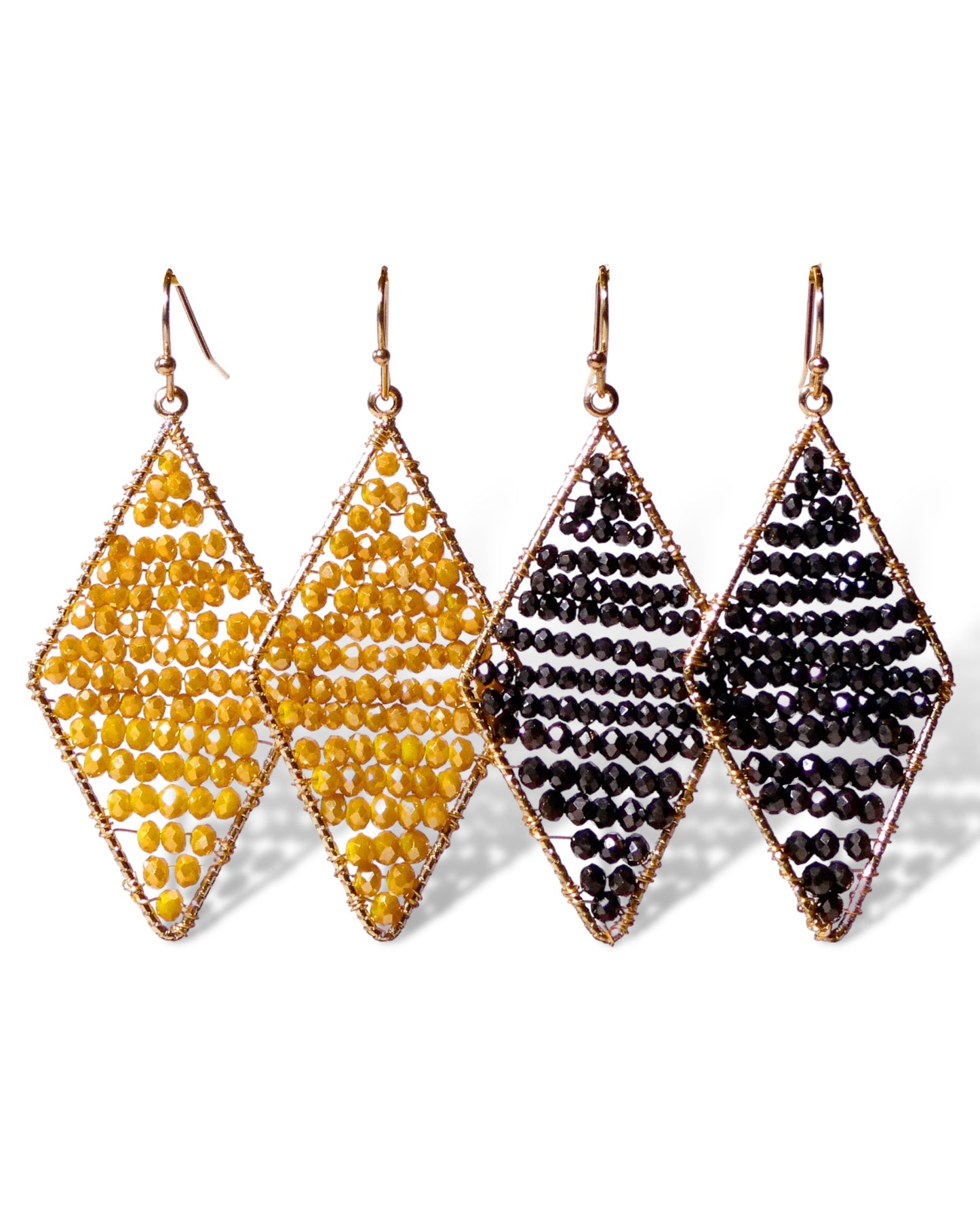 On Sale - Crystal Beaded Dangle Earrings