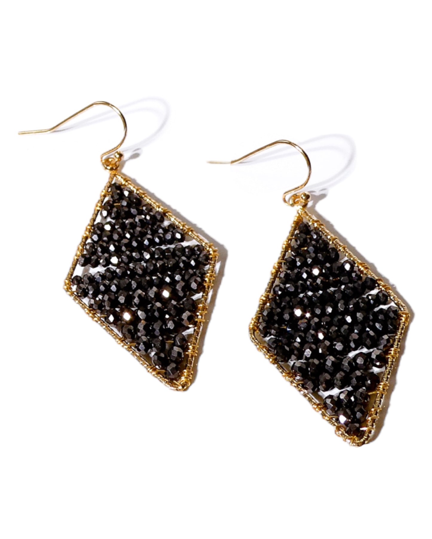 On Sale - Crystal Beaded Dangle Earrings