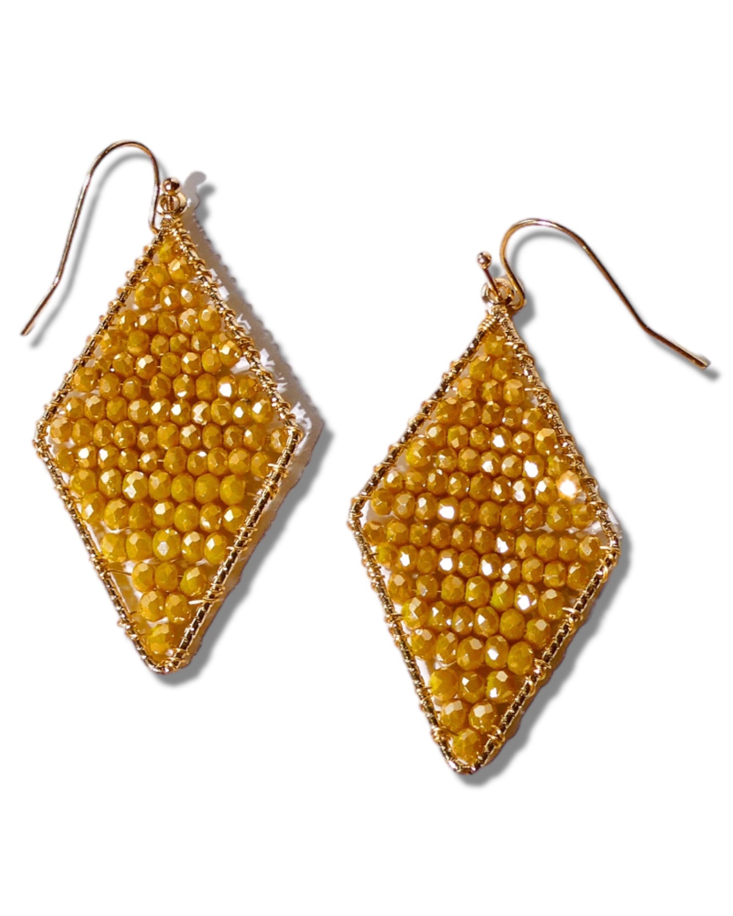 On Sale - Crystal Beaded Dangle Earrings