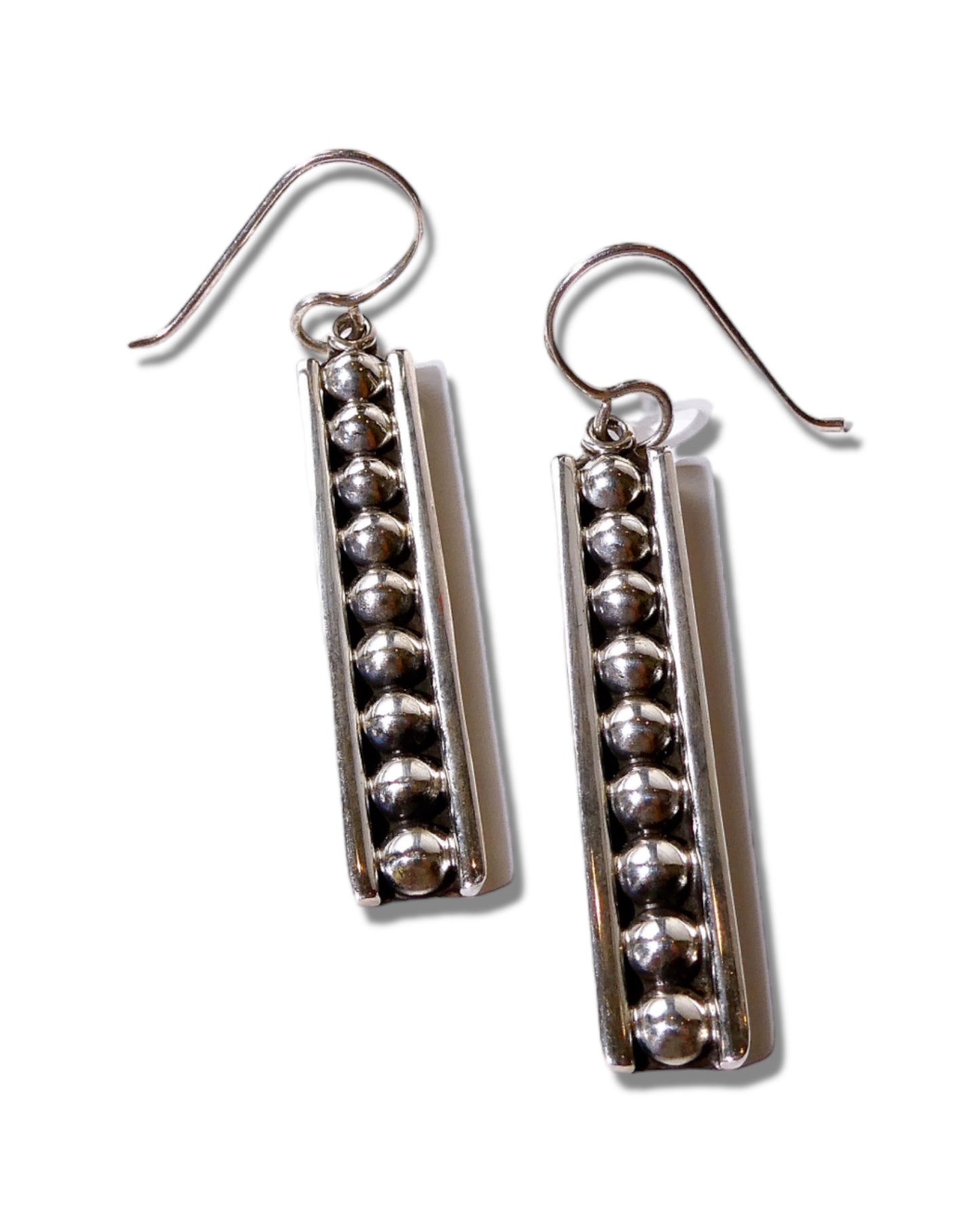 Sterling Silver Bar Drop Earrings