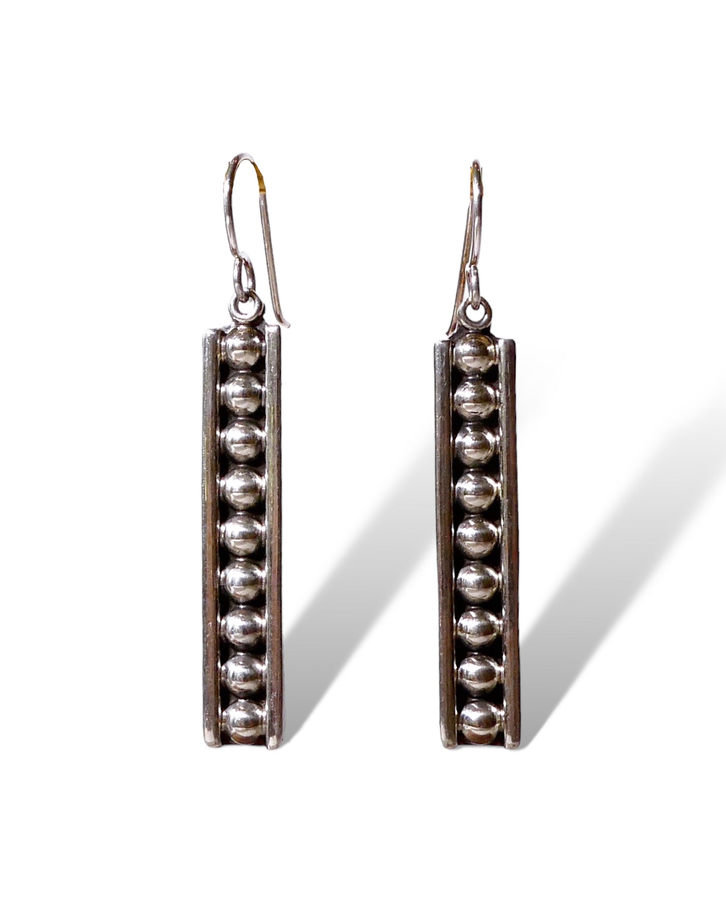 Sterling Silver Bar Drop Earrings