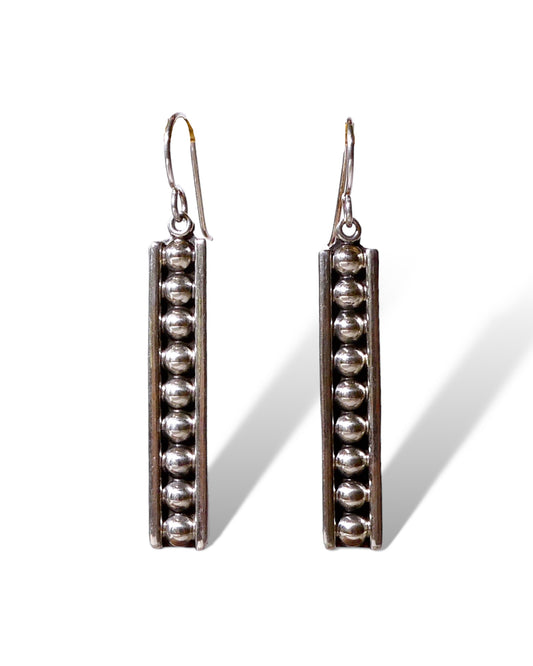 Sterling Silver Bar Drop Earrings