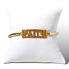 14k Faith Gold Hematite Bracelet