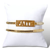 14k Faith Gold Hematite Bracelet