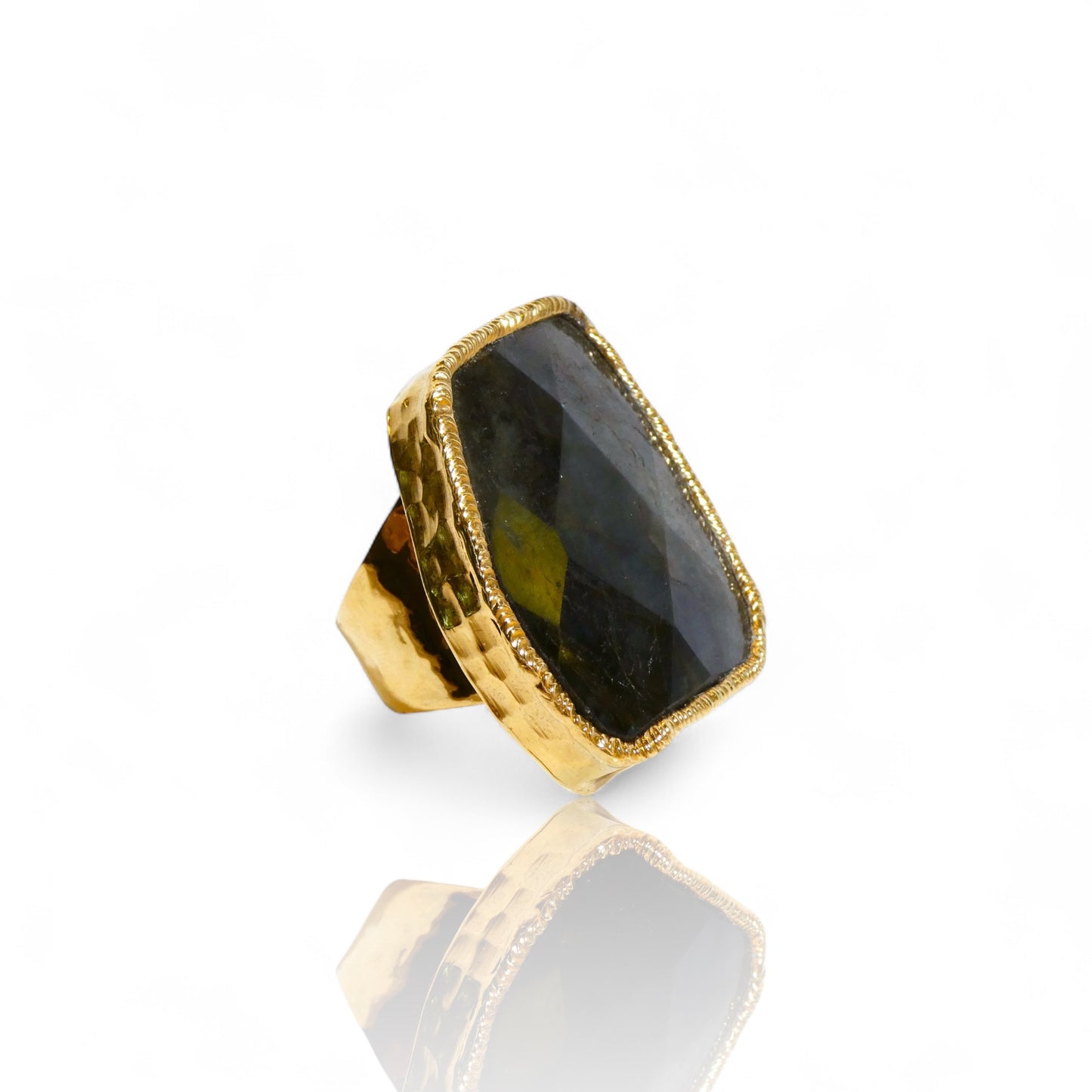 Square Labradorite Ring