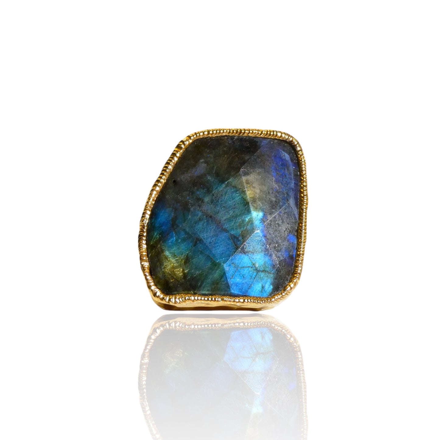 Square Labradorite Ring