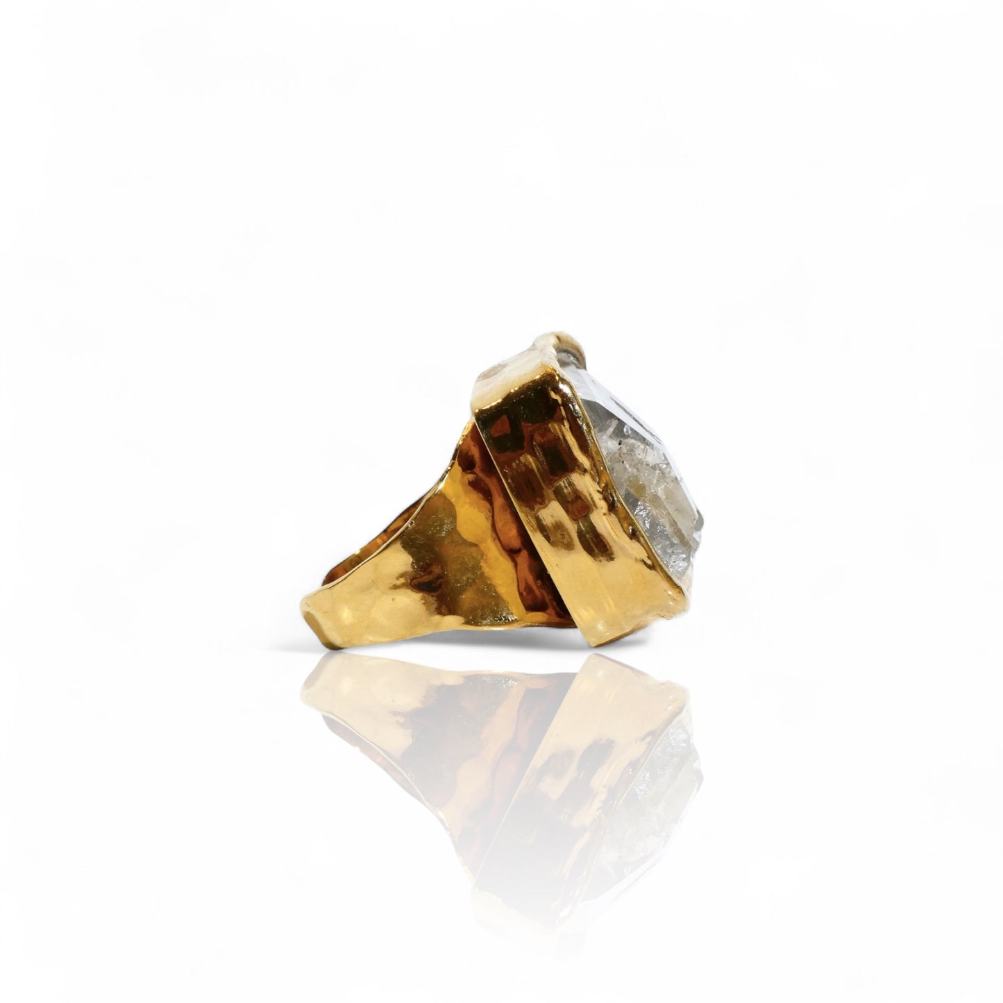 Square Herkimer Diamond Ring