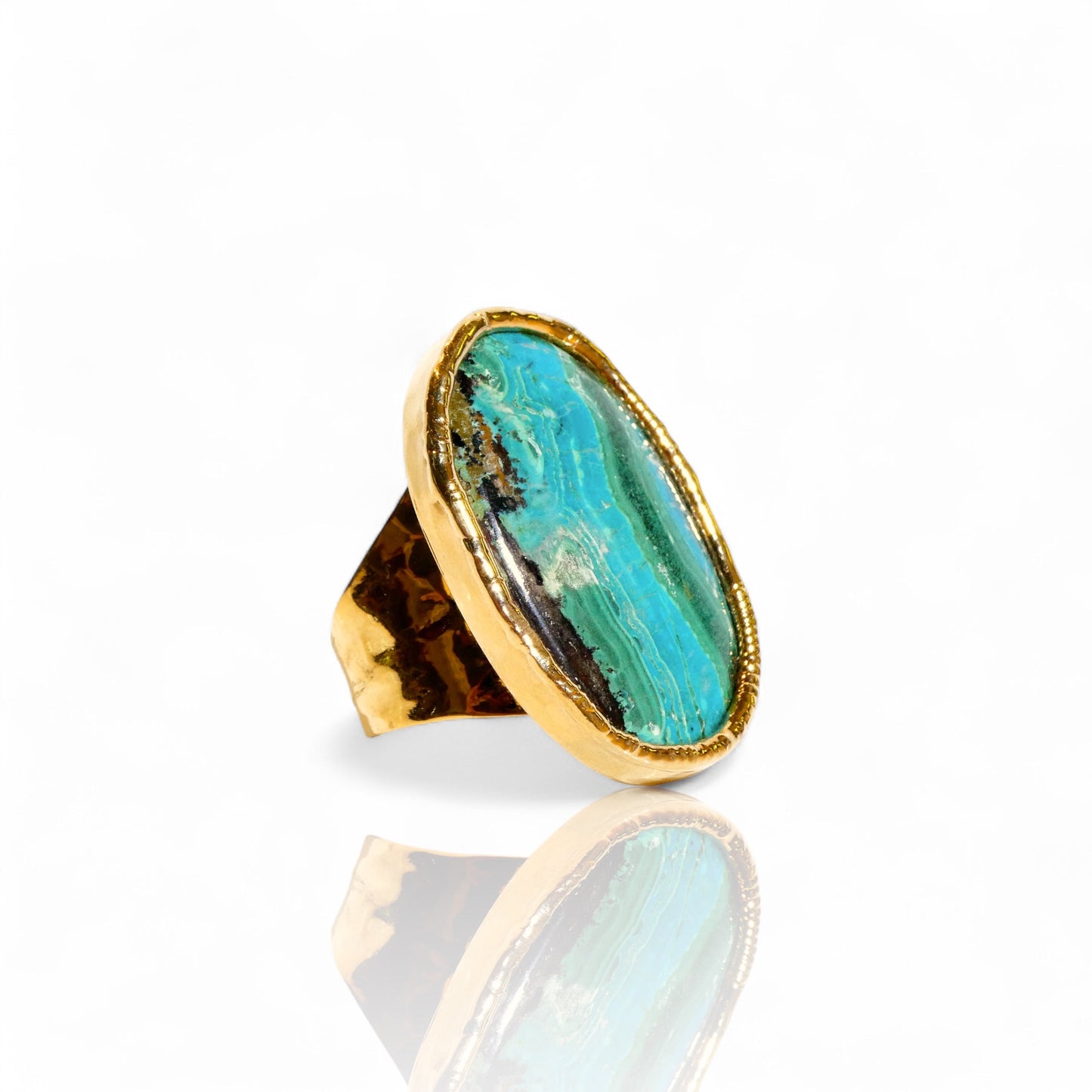 Blue Green Chrysocolla Ring