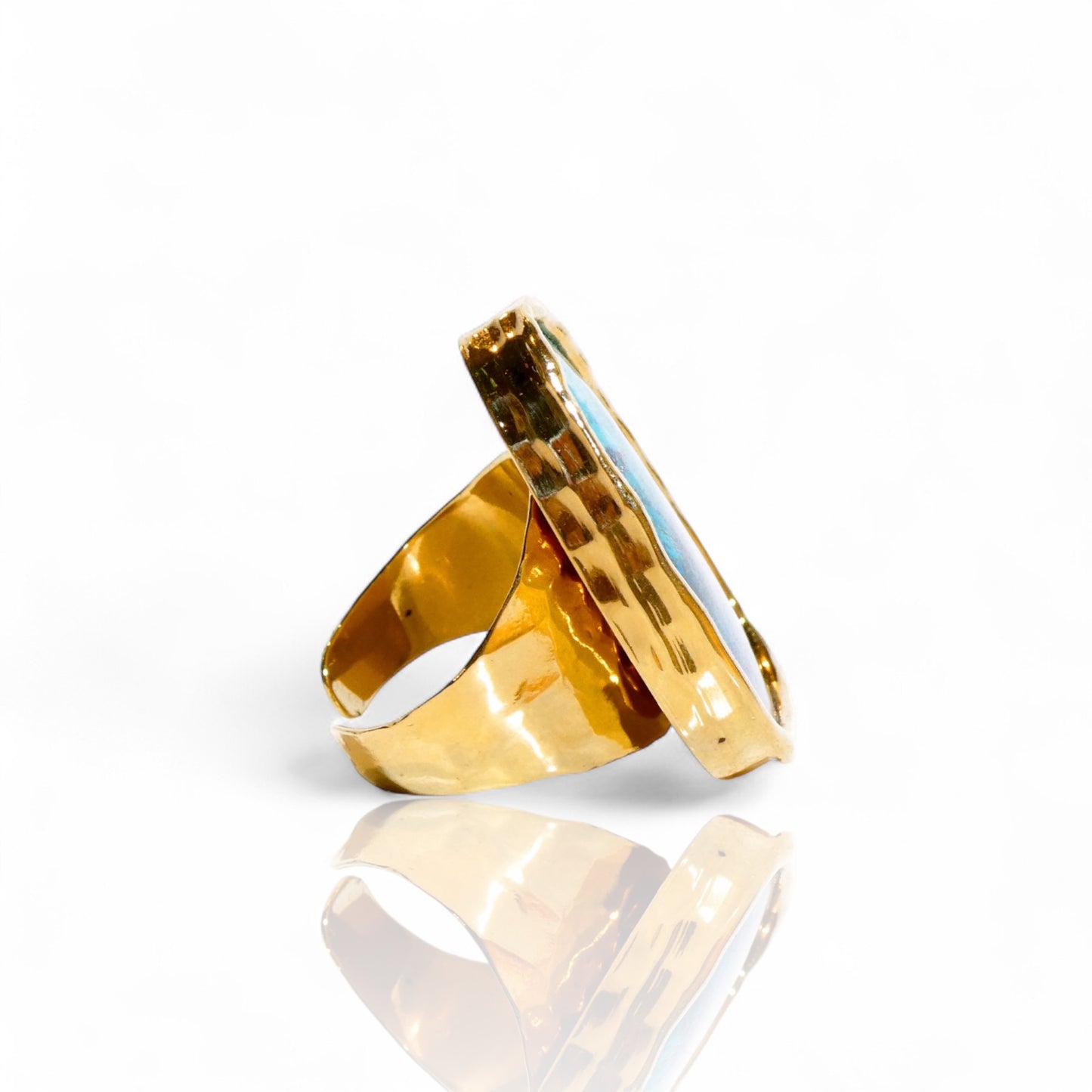 Triangular Chrysocolla Ring