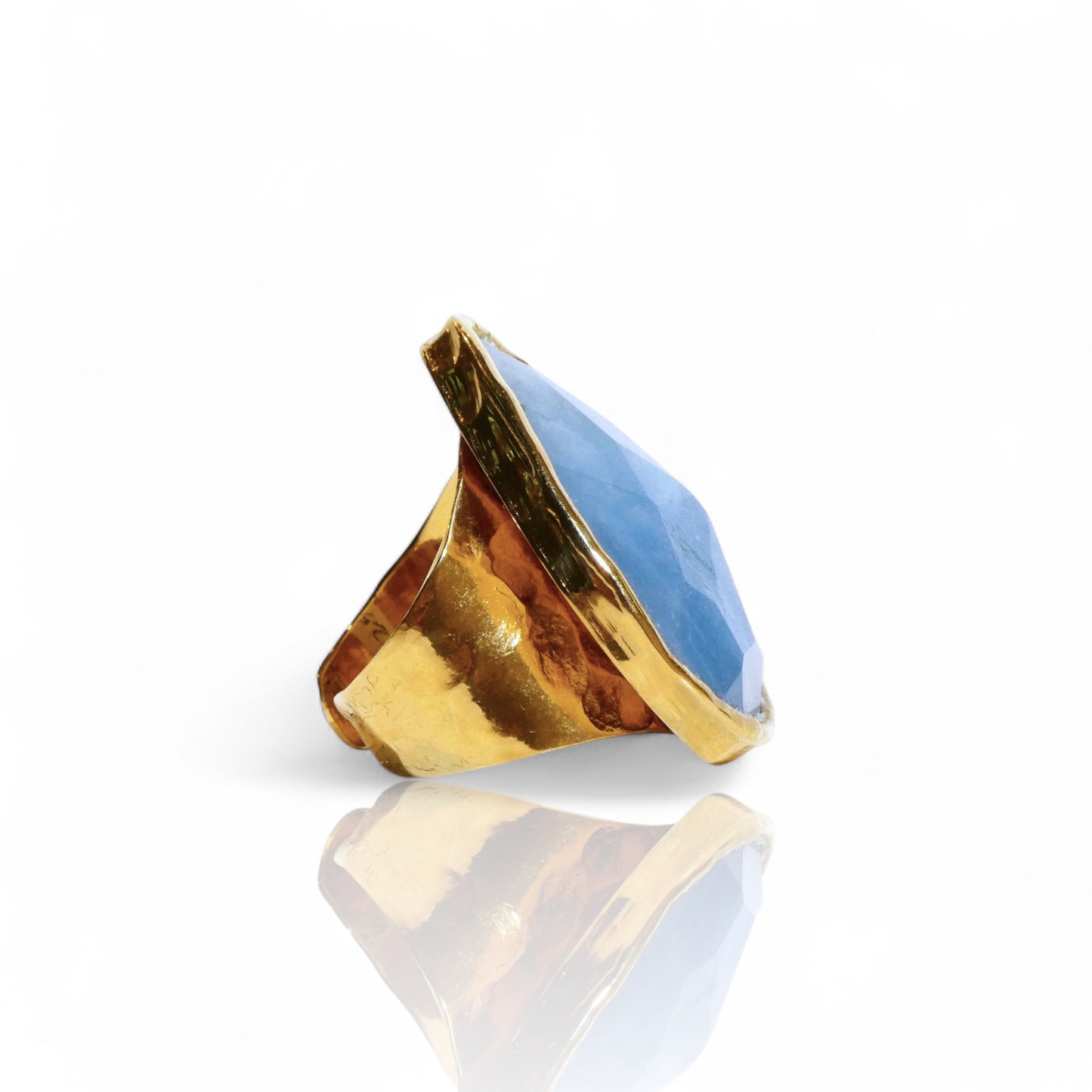 Natural Aquamarine Teardrop Ring