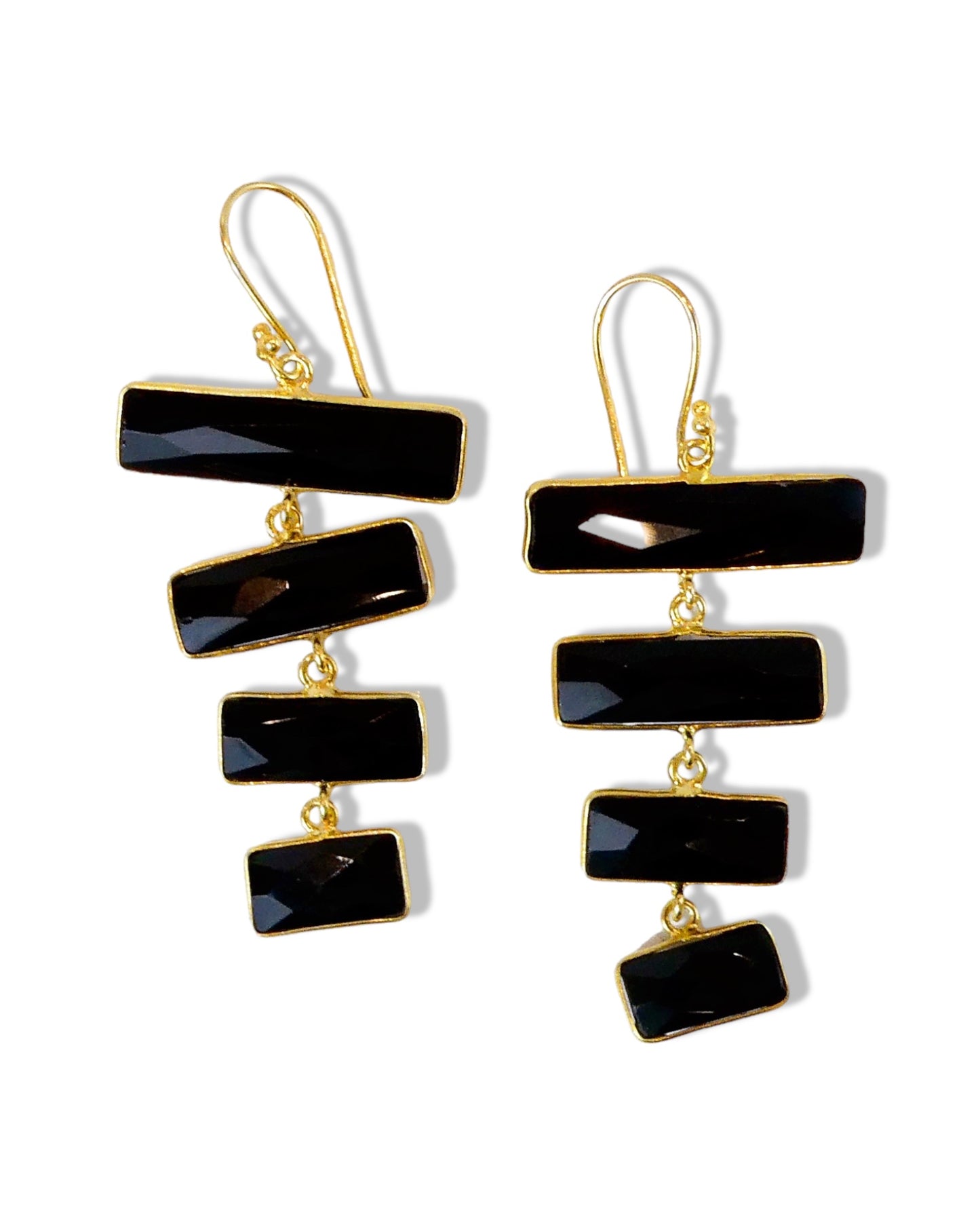 Gemstone Mobile Drop Earrings on Sterling Silver gold fill
