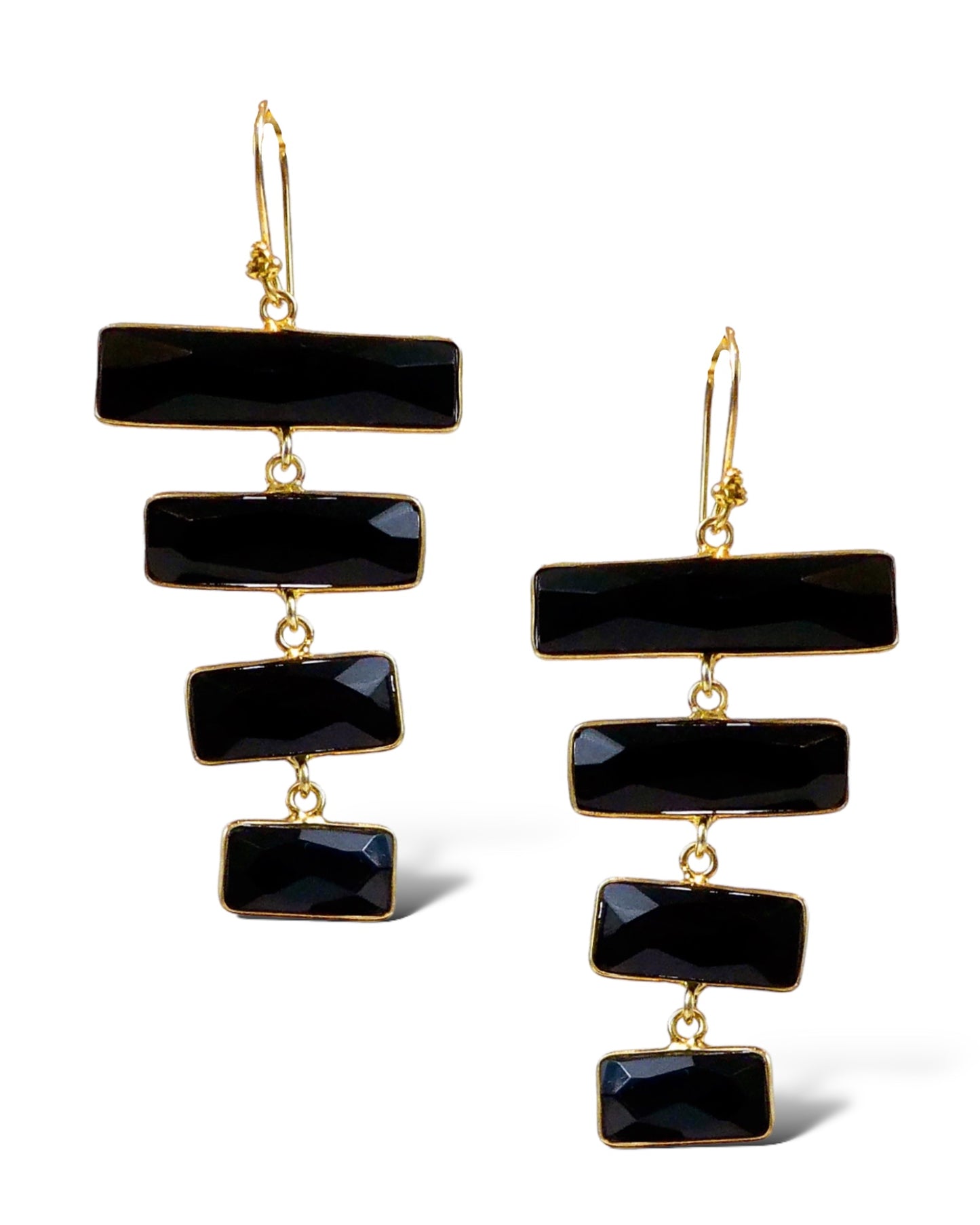 Gemstone Mobile Drop Earrings on Sterling Silver gold fill